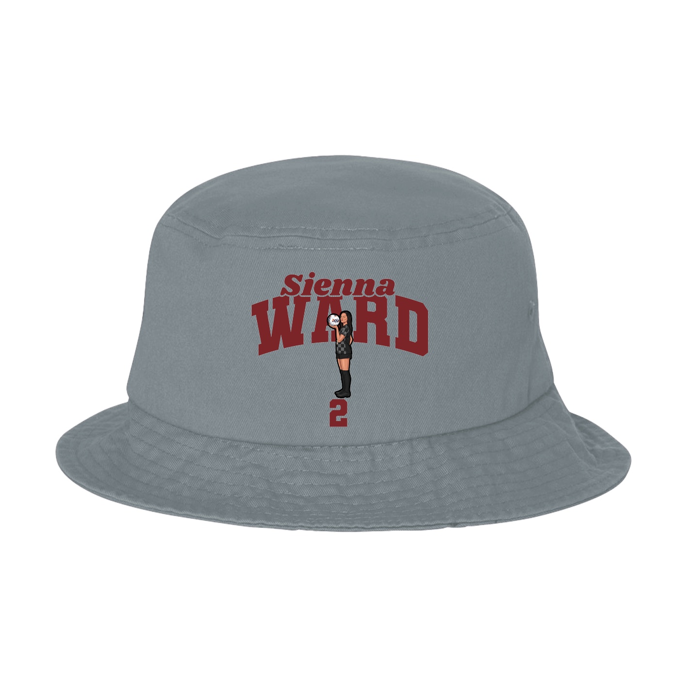 Bucket Cap — Signature Arch in Grey
