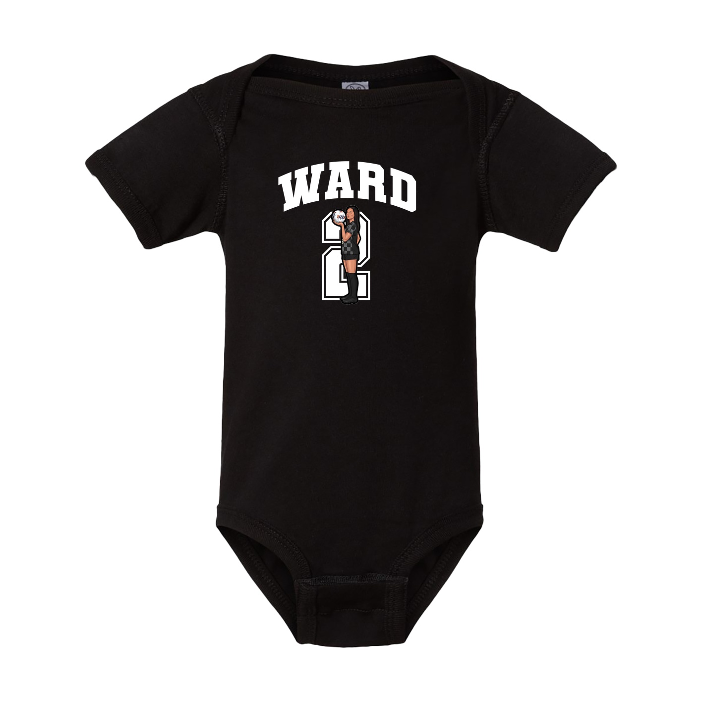 Baby Onesie — Number in Black