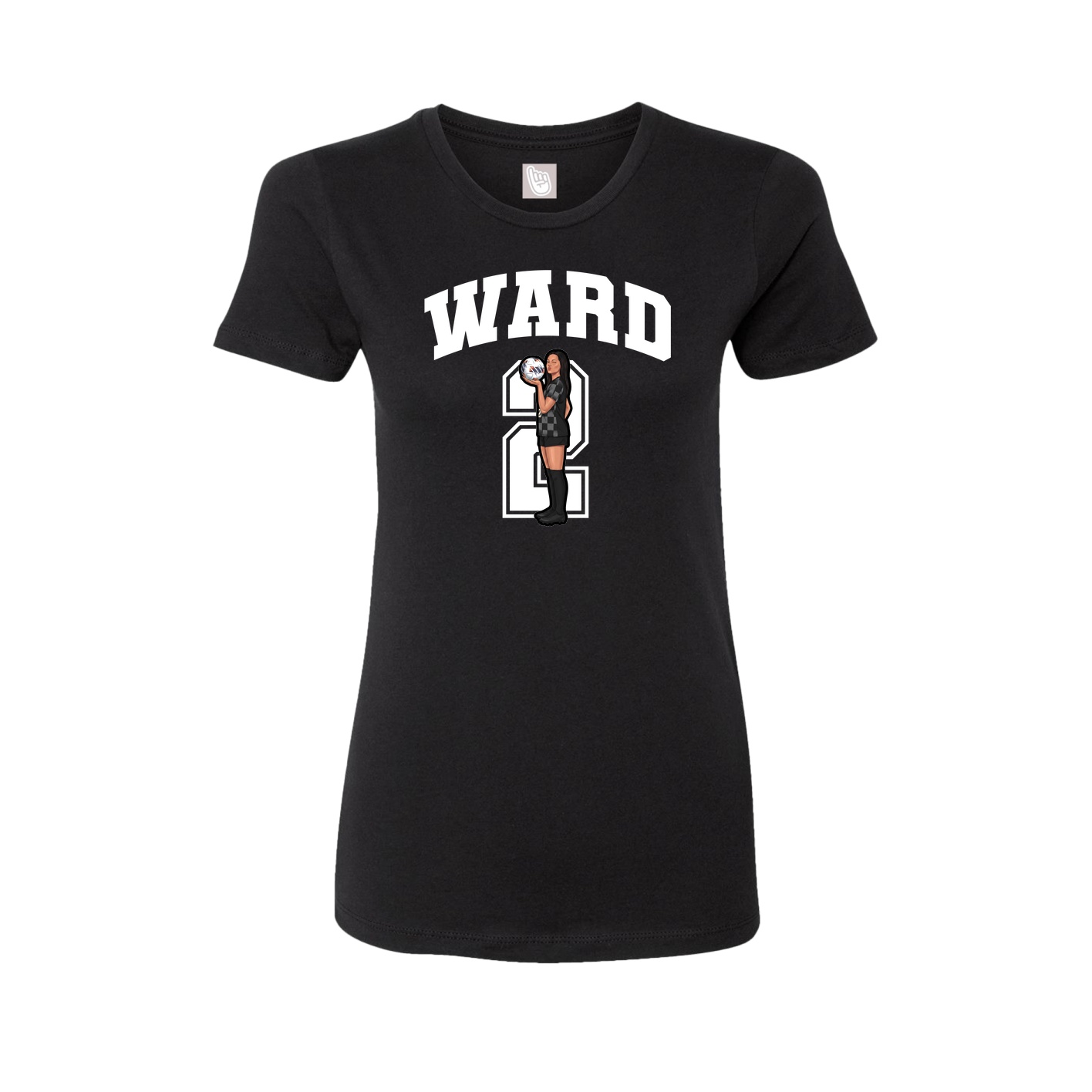 Womens Tee — Number in Black