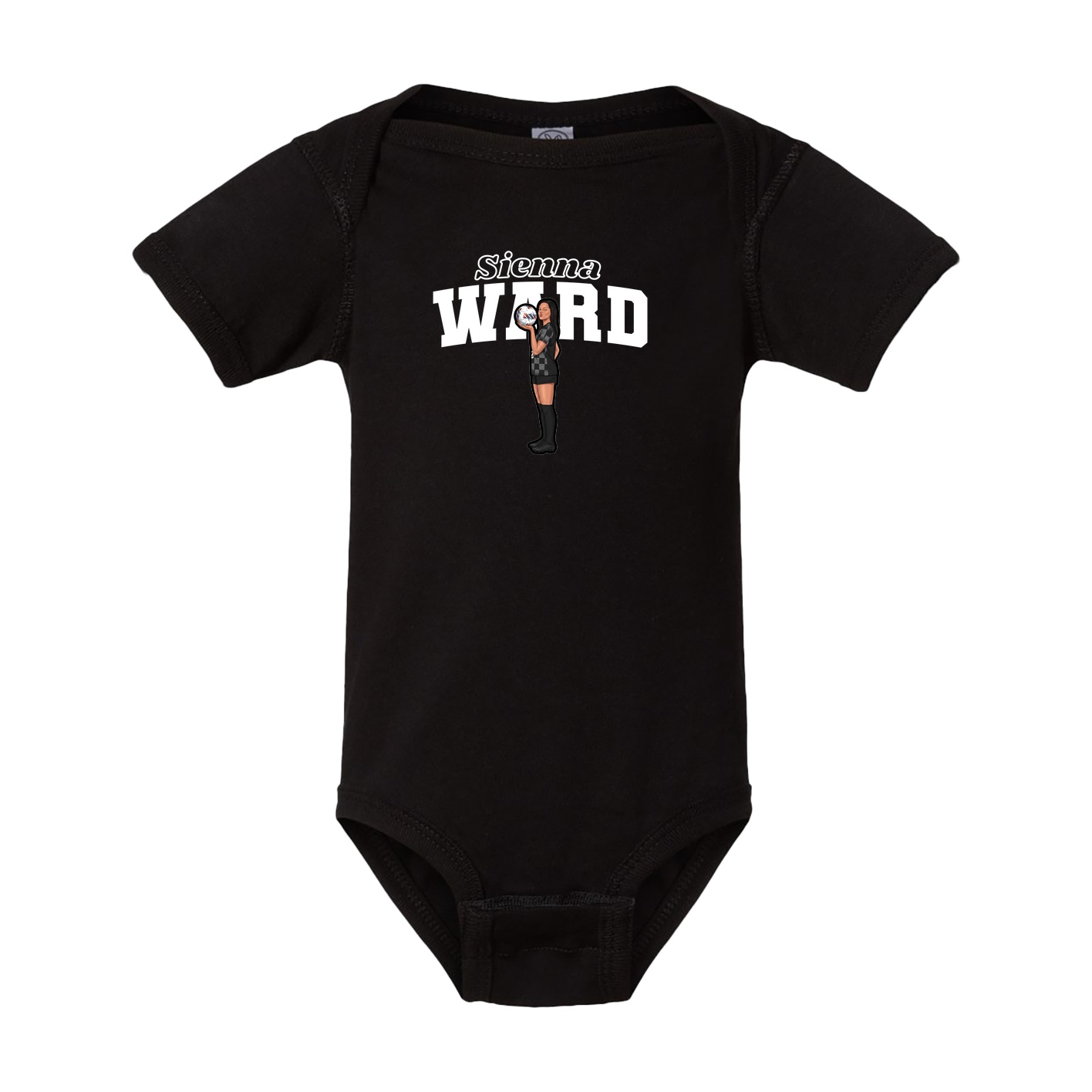 Baby Onesie — Name Arch in Black