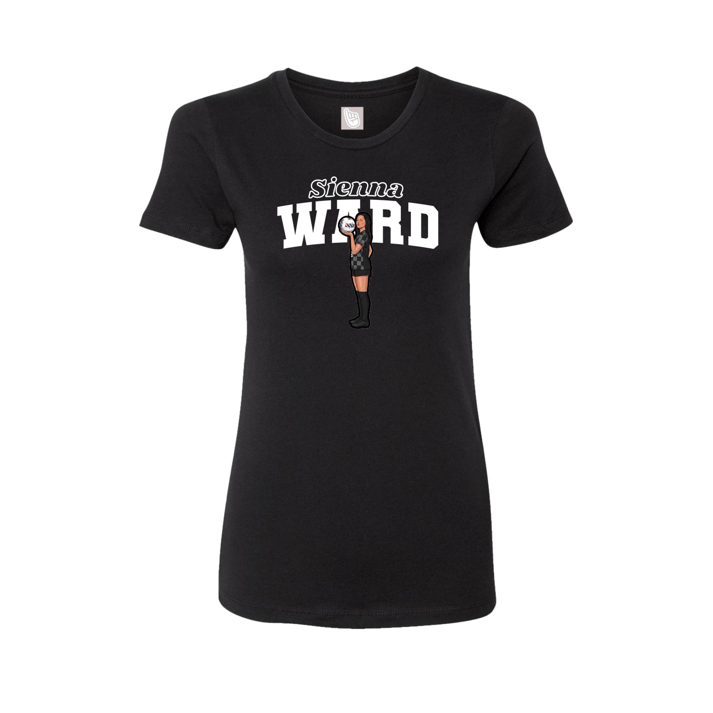 Womens Tee — Name Arch in Black