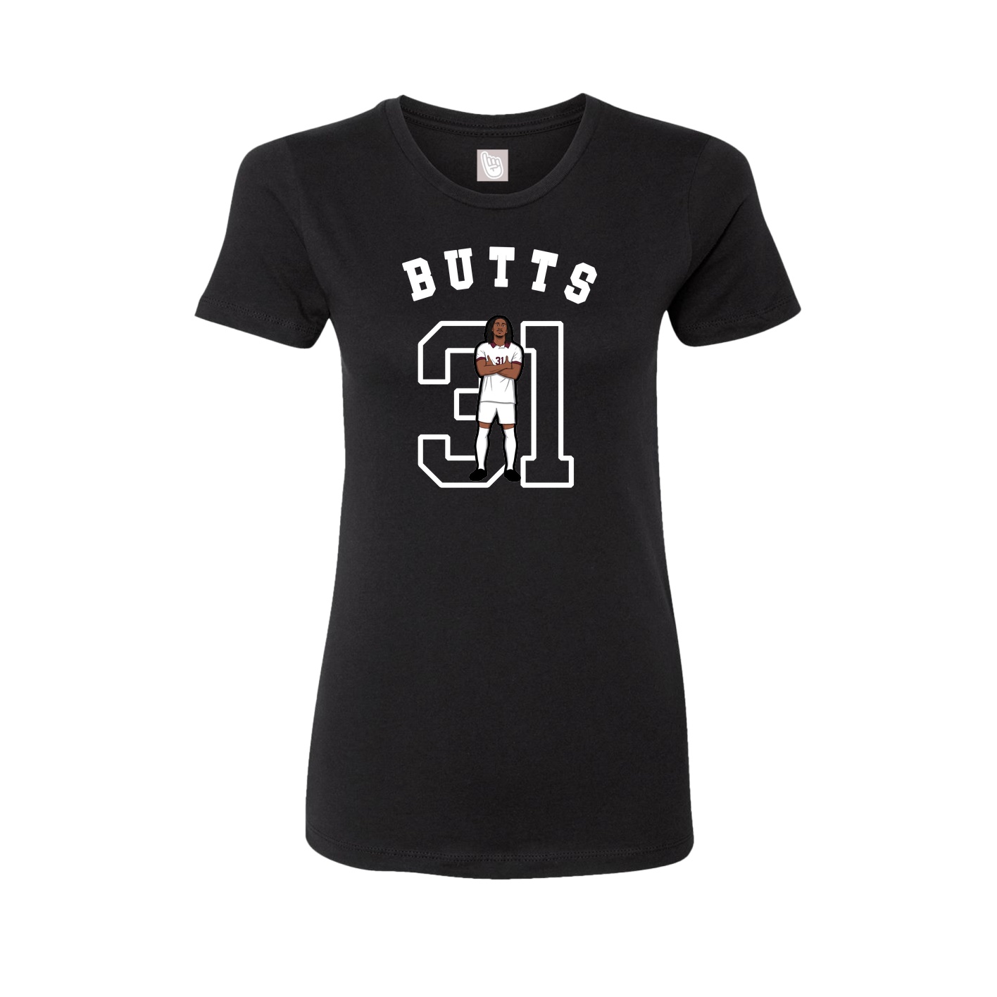 Fitted Women's Tee — Shirsey Arch in Black