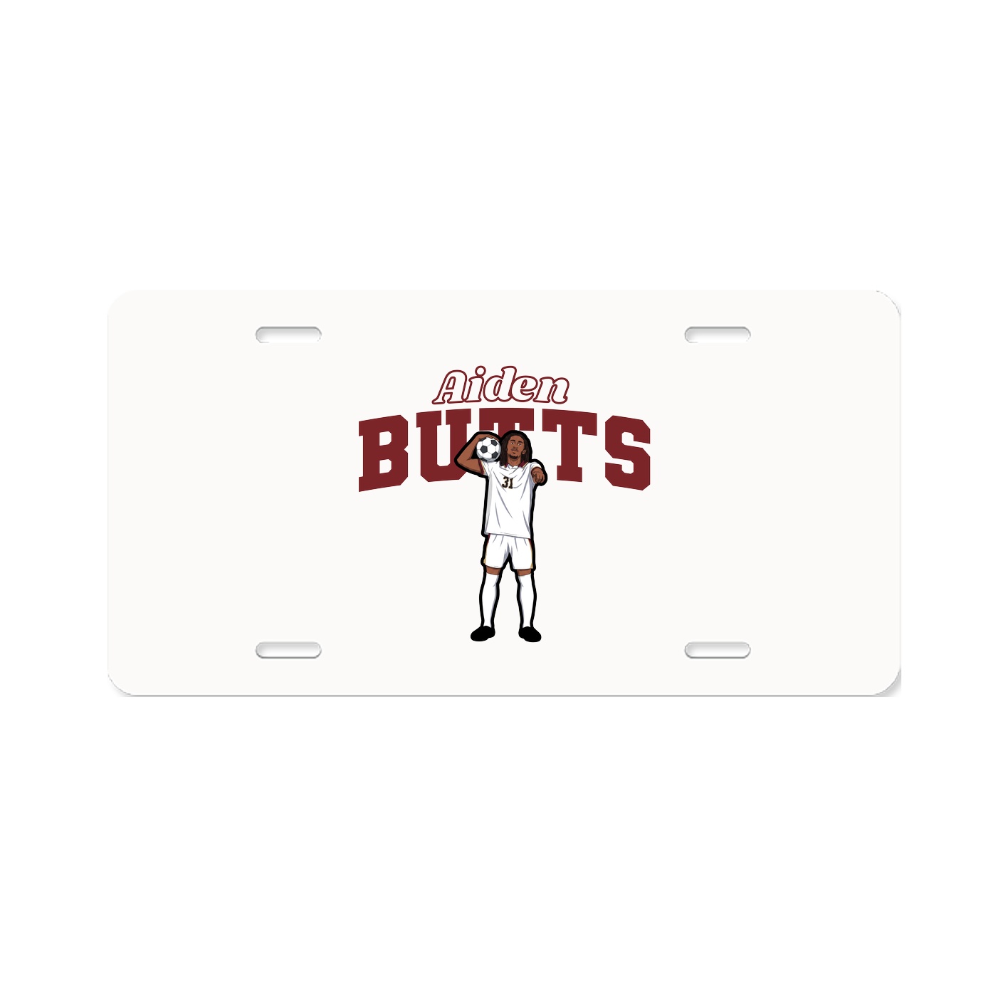 License Plate — Name Arch in Classic