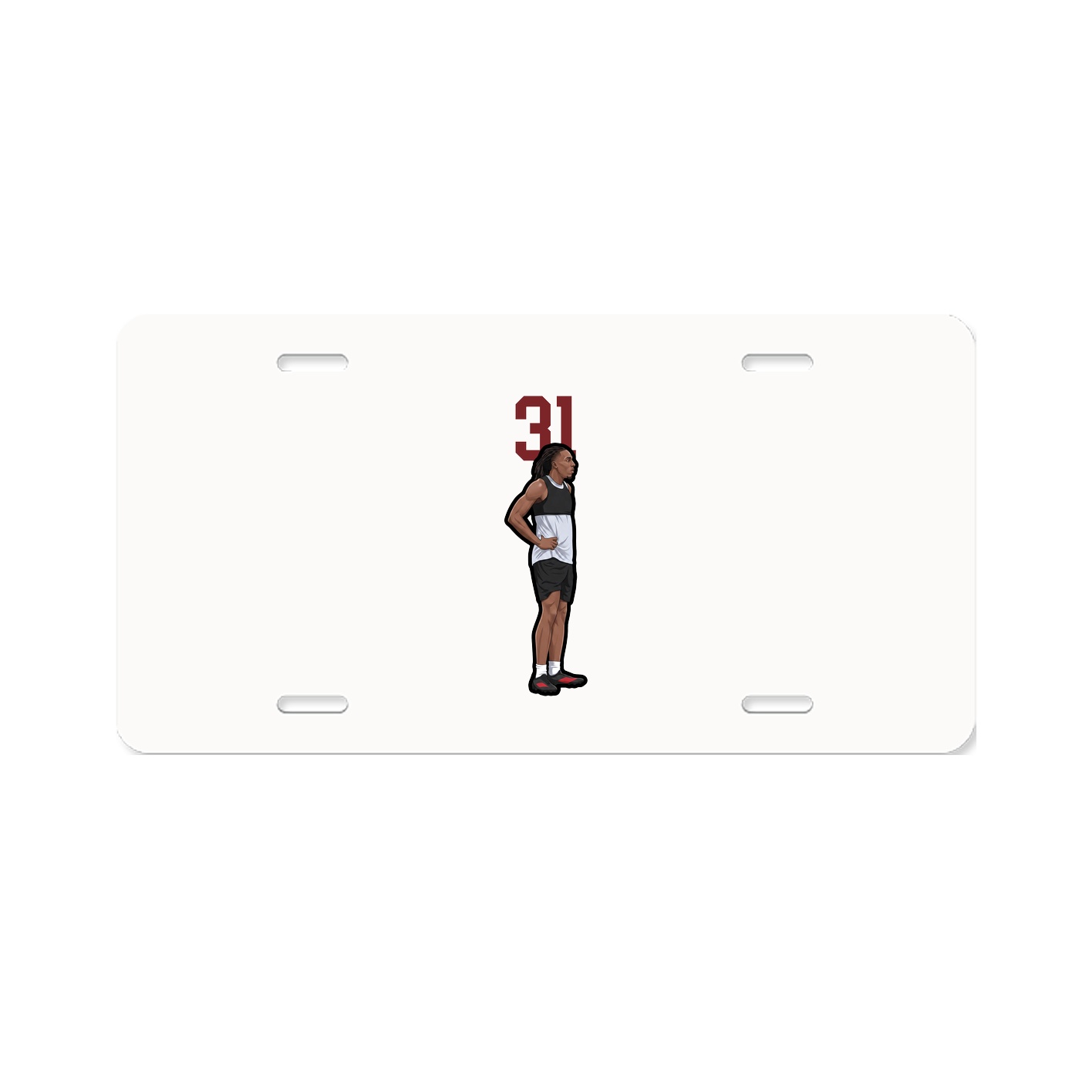 License Plate — Number Top in Classic