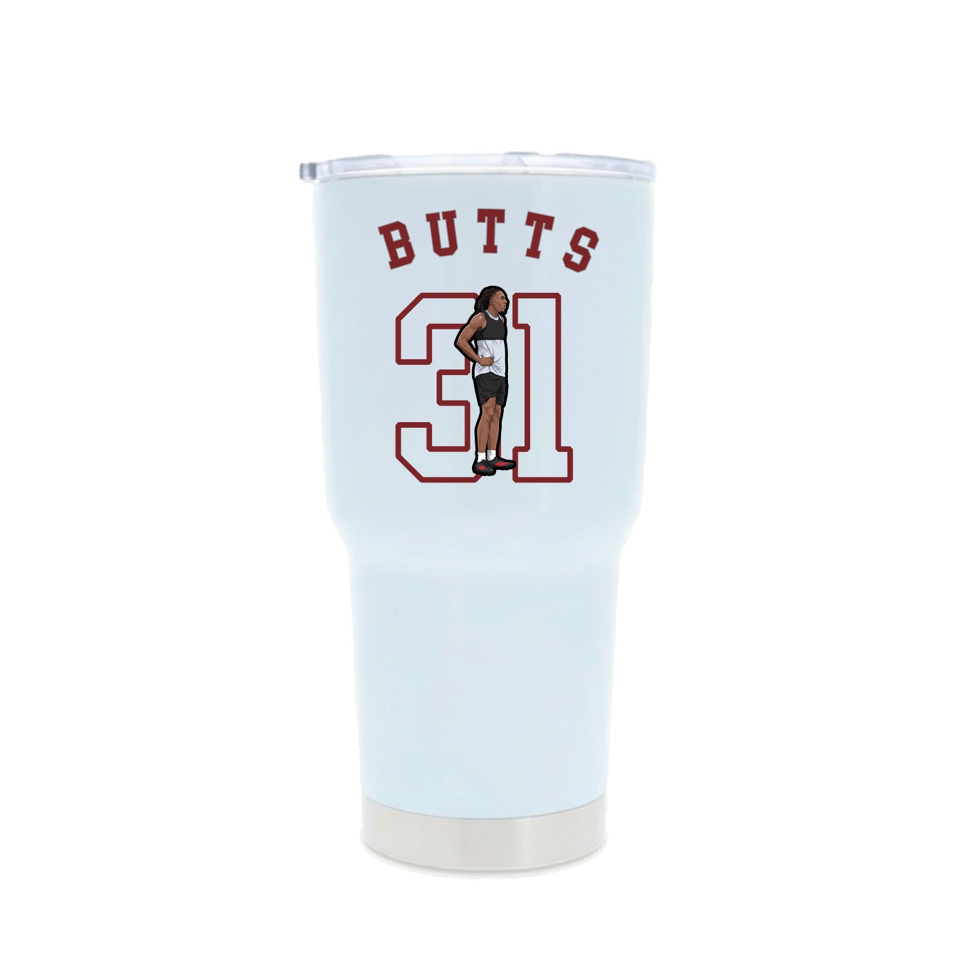 30oz Stainless Steel Tumbler — Shirsey Arch in White