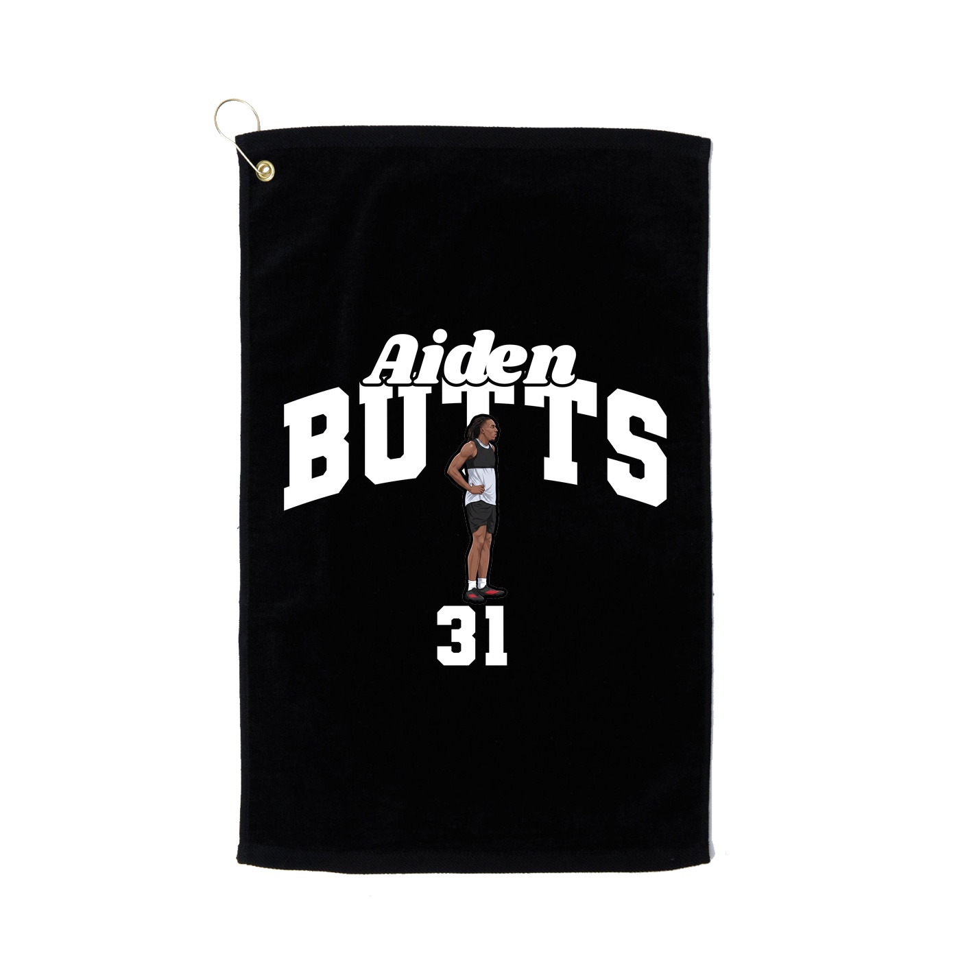Golf Towel — Signature Arch in Black