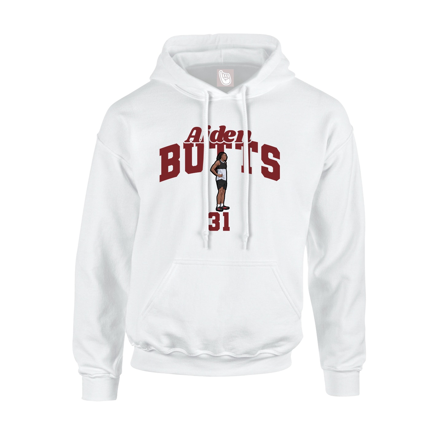 Hoodie — Signature Arch in White