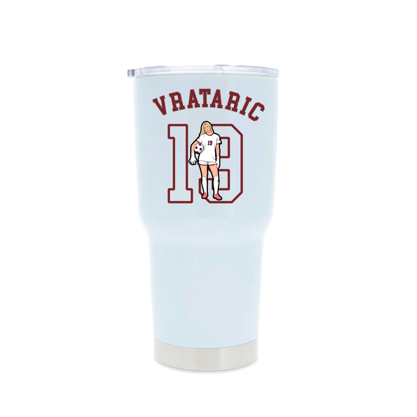 30oz Stainless Steel Tumbler — Shirsey Arch in White
