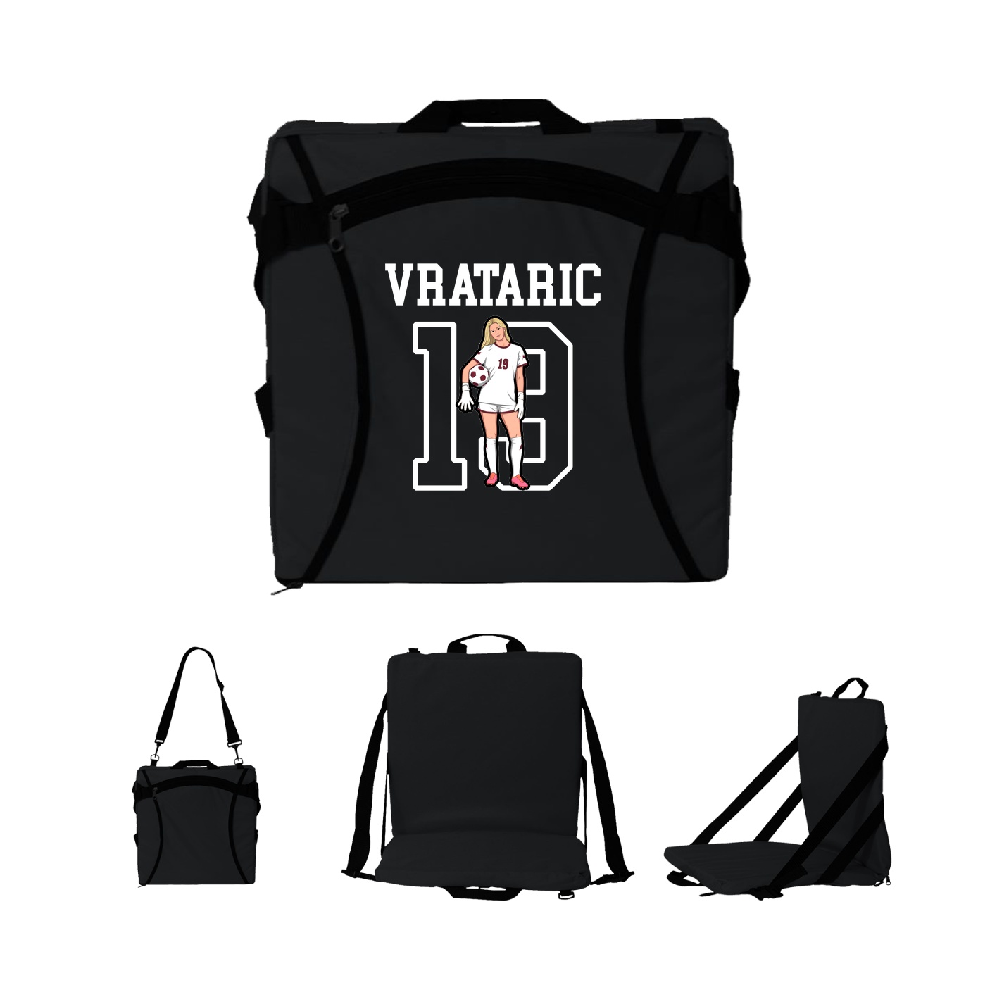 Folding Stadium Seat — Shirsey in Black
