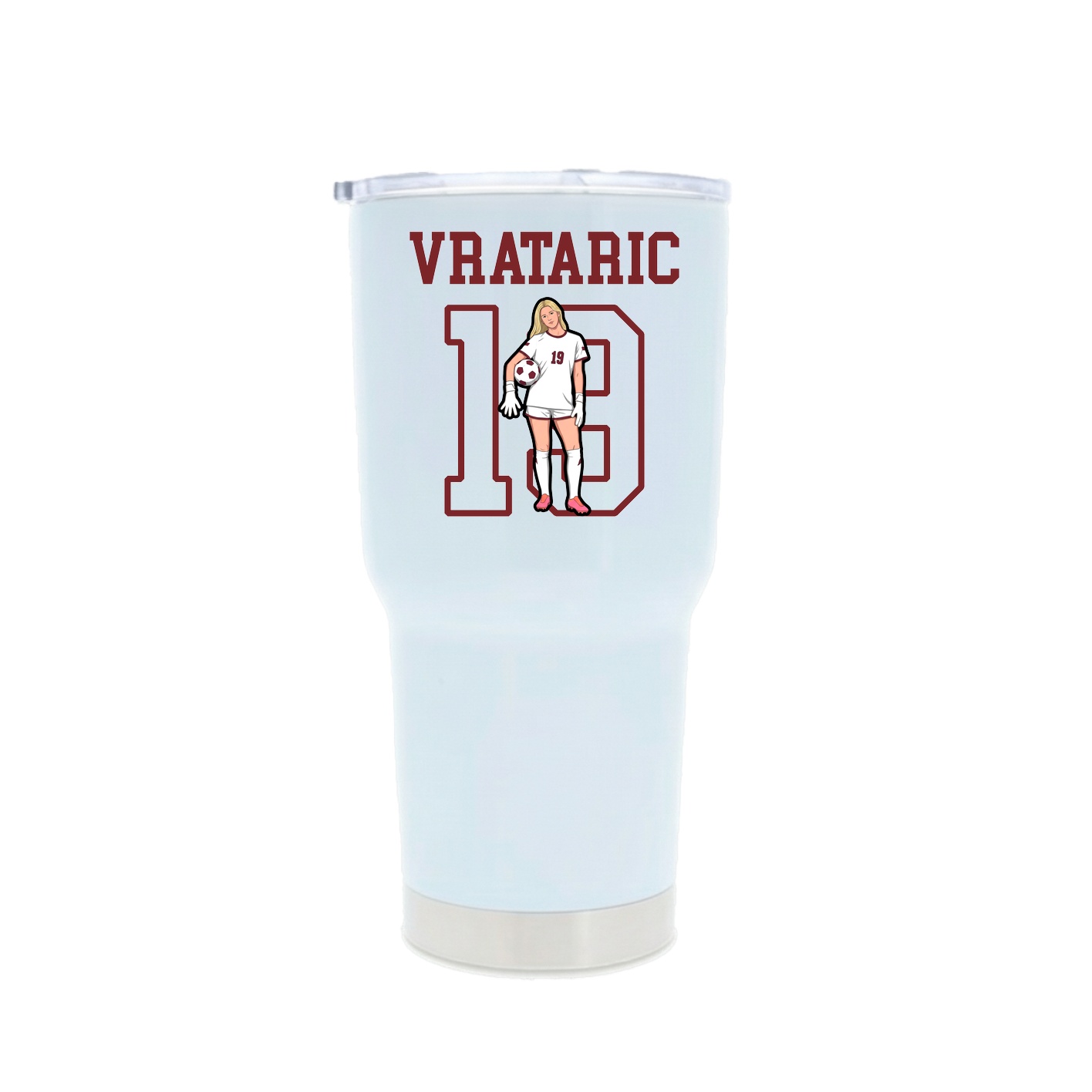 30oz Stainless Steel Tumbler — Shirsey in White