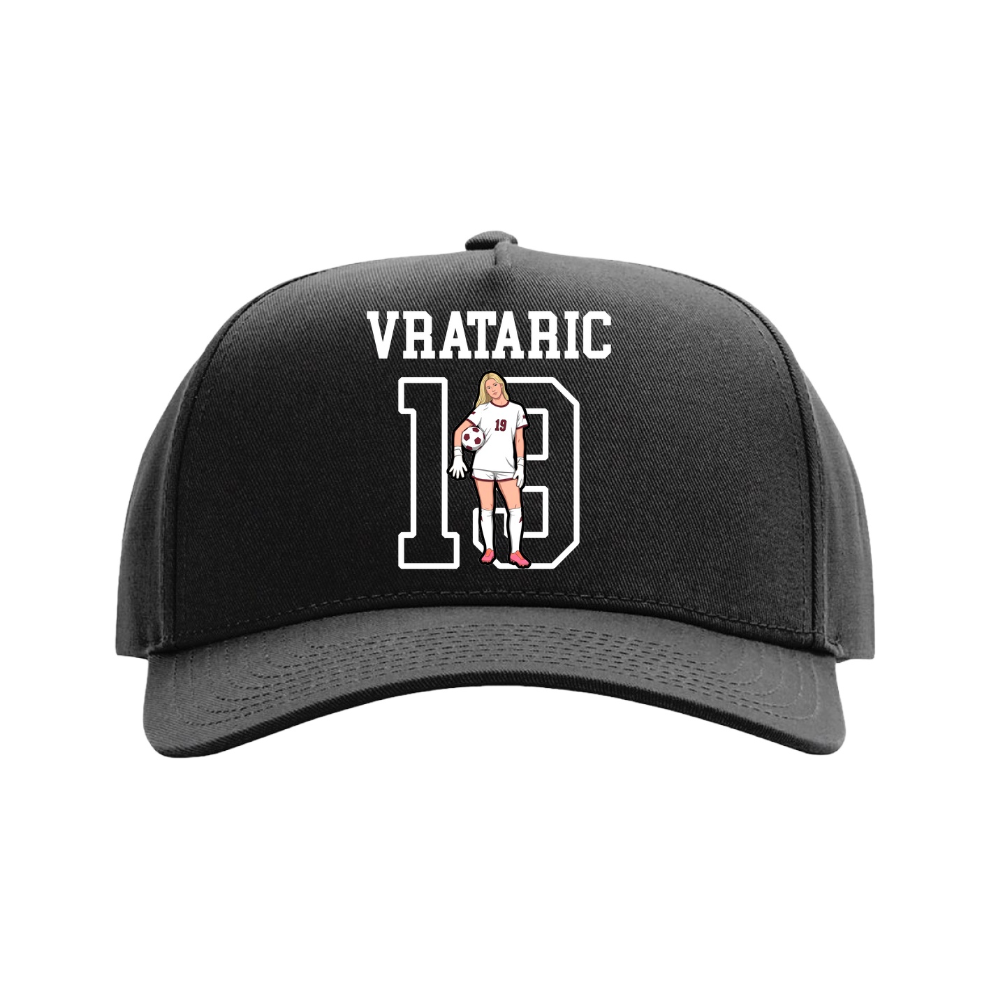 Full Fabric Five-Panel Champ Cap — Shirsey in Black