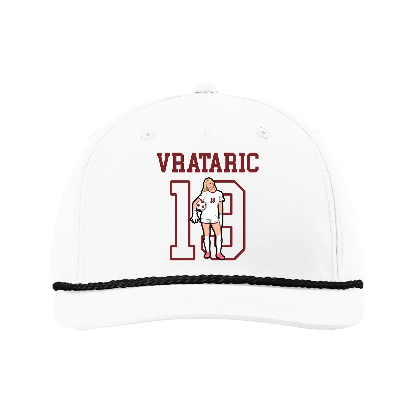Five-Panel Classic Rope Cap — Shirsey in White
