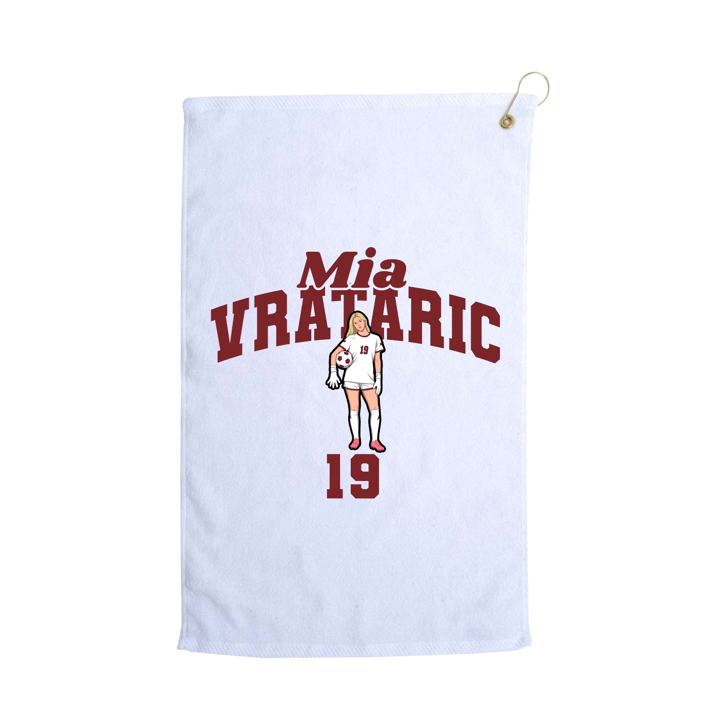 Golf Towel — Signature Arch in White