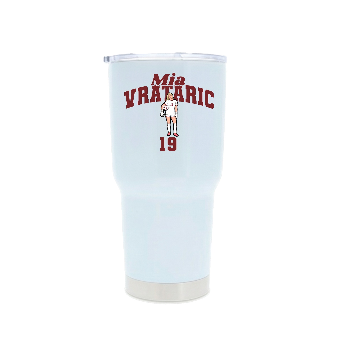 30oz Stainless Steel Tumbler — Signature Arch in White