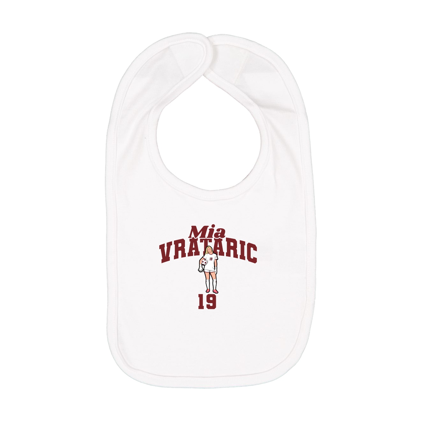 Infant Bib — Signature Arch in White