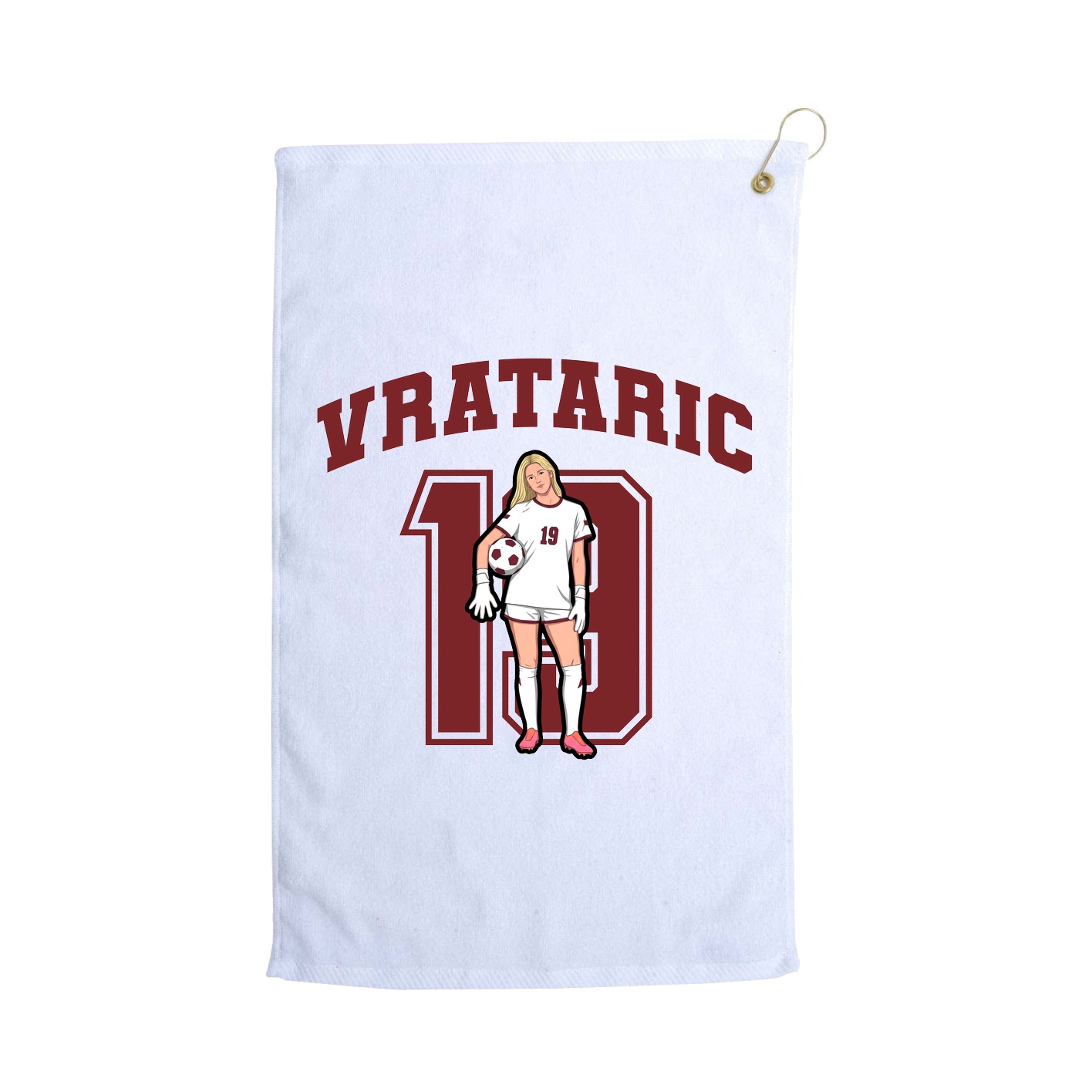 Golf Towel — Number in White