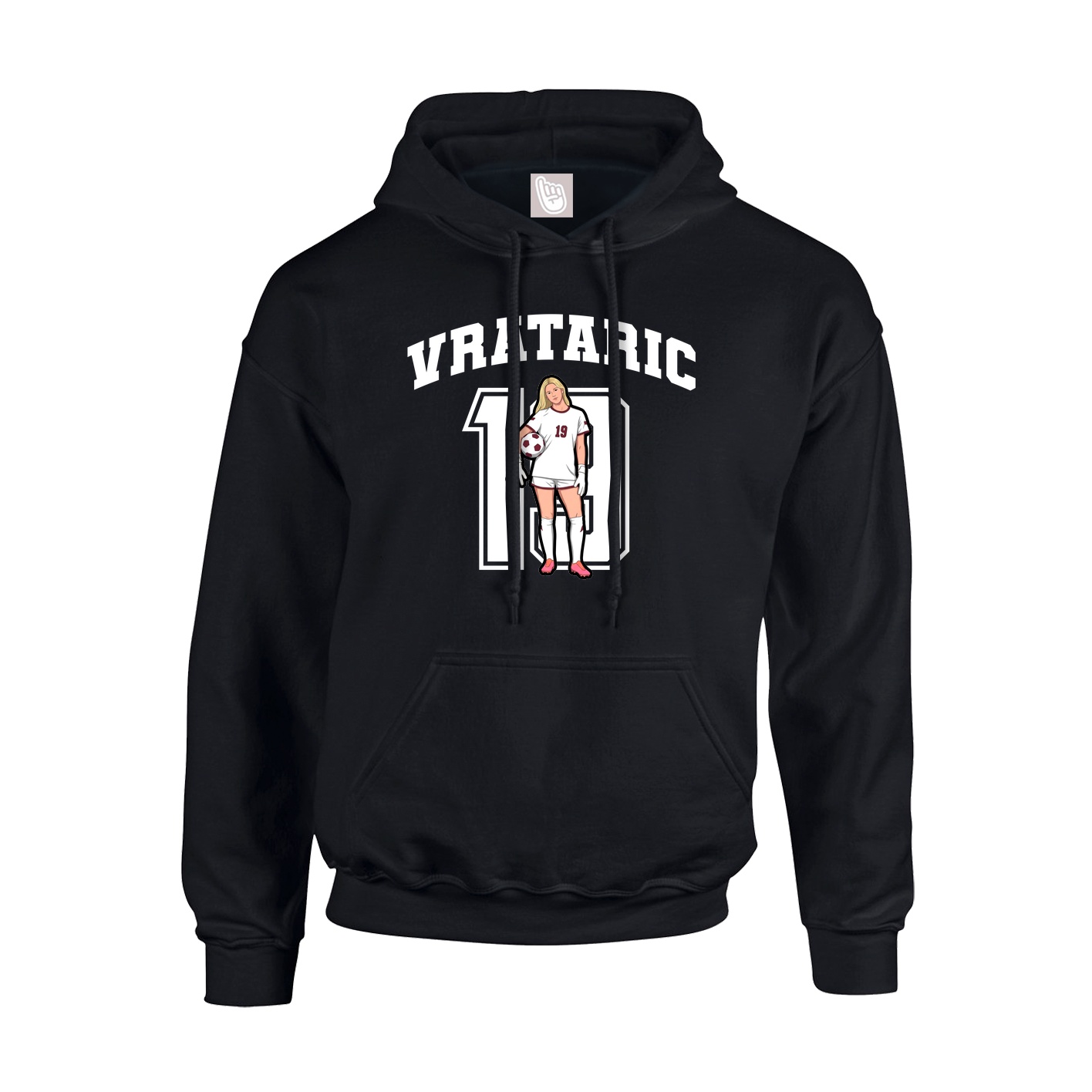 Youth Hoodie — Number in Black