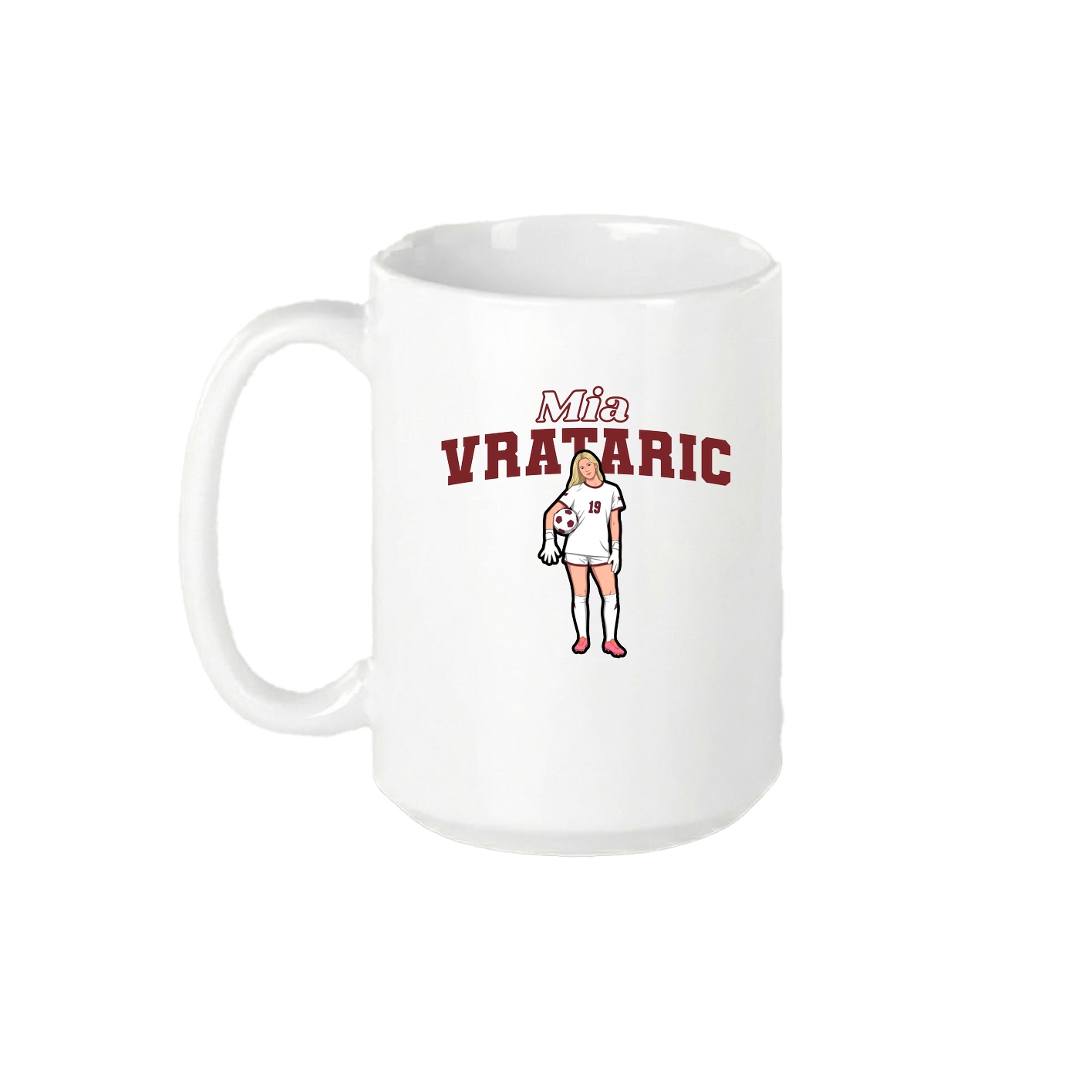 15oz Coffee Mug — Name Arch in White