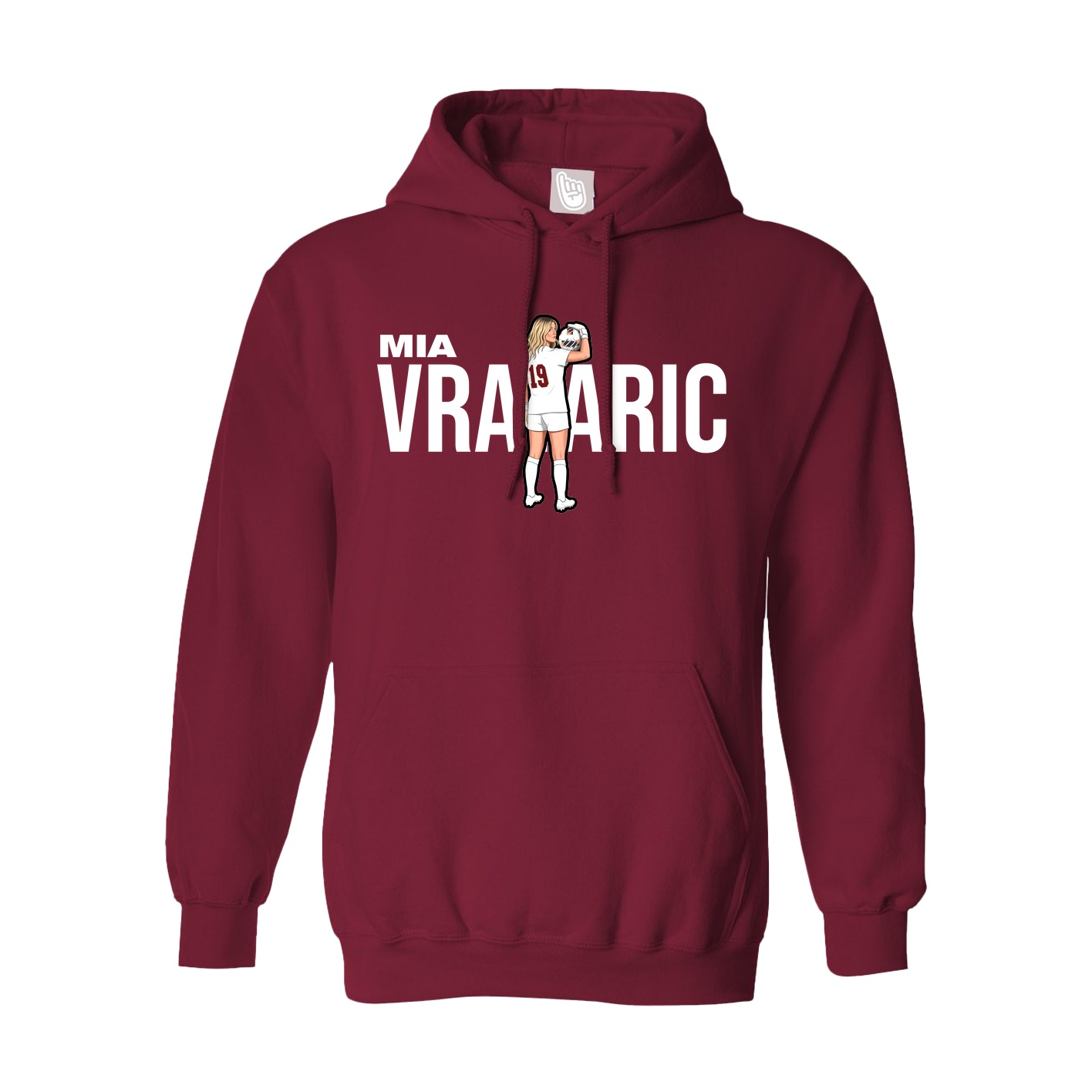 Hoodie — Player Name in Cardinal