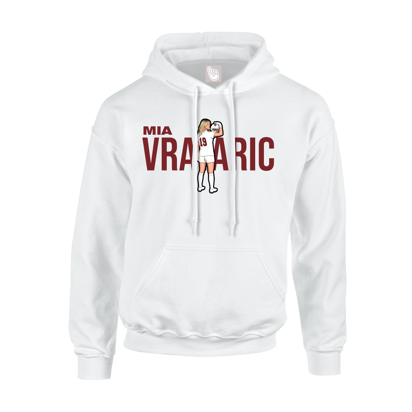 Youth Hoodie — Player Name in White