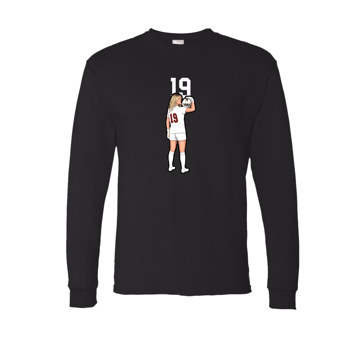 Long Sleeve Tee — Number Top in Black