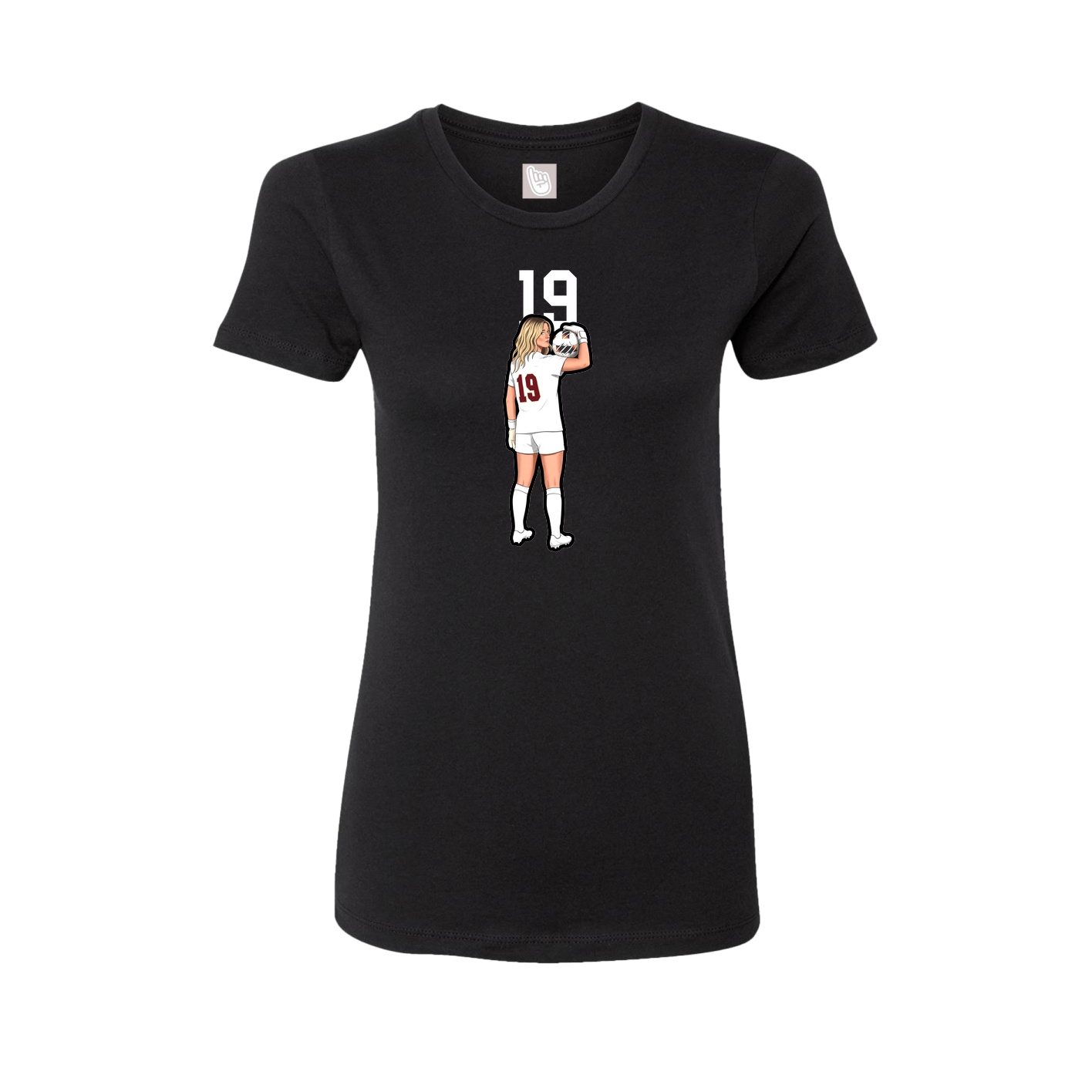 Womens Tee — Number Top in Black