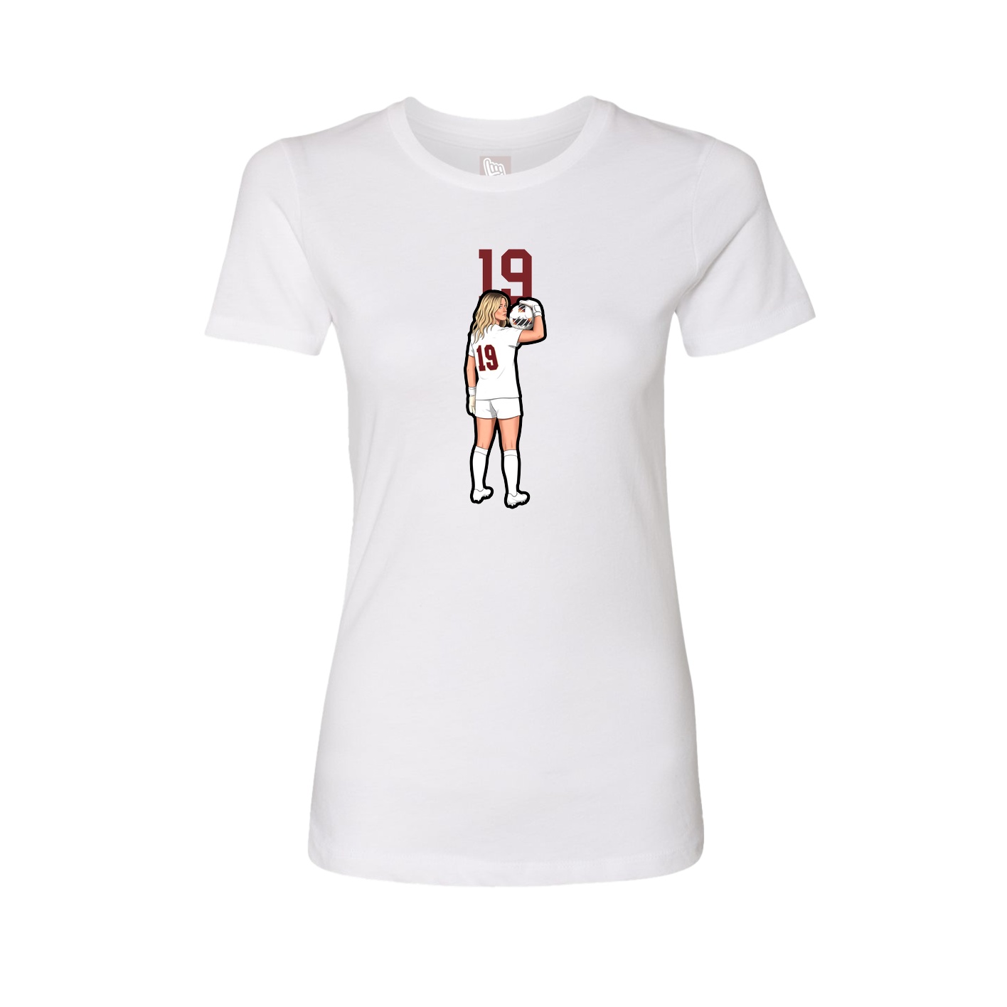 Fitted Women's Tee — Number Top in White
