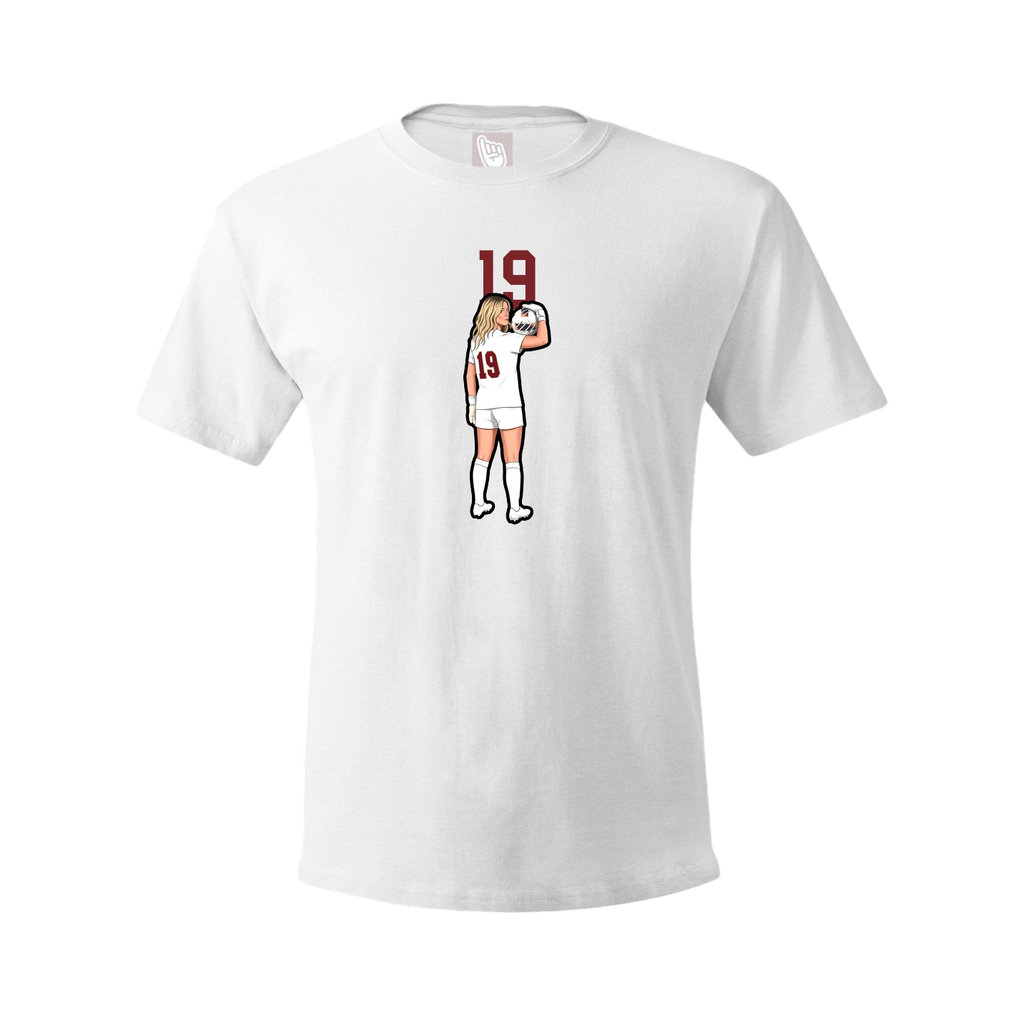 Youth Tee — Number Top in White