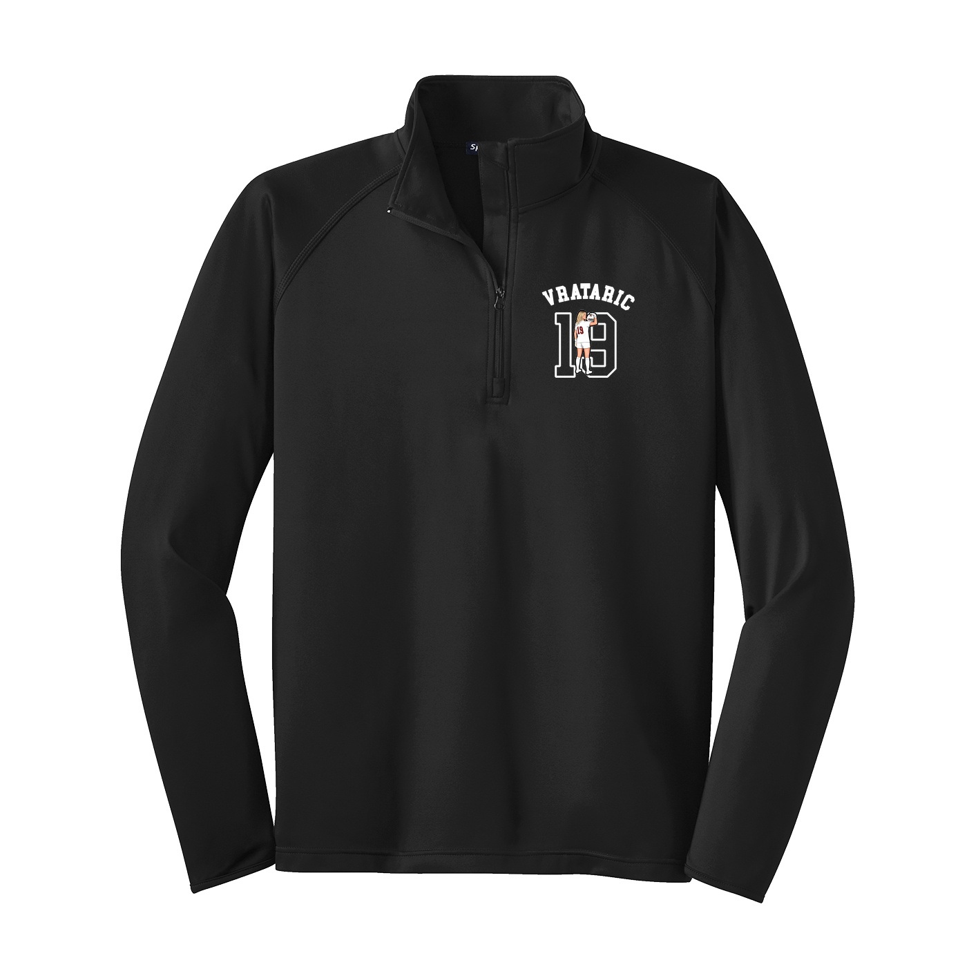 Q-Zip Pullover — Shirsey Arch in Black