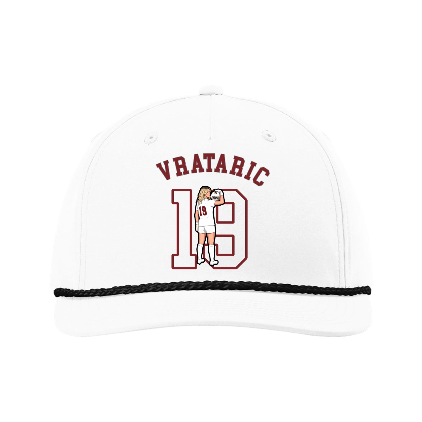 Five-Panel Classic Rope Cap — Shirsey Arch in White