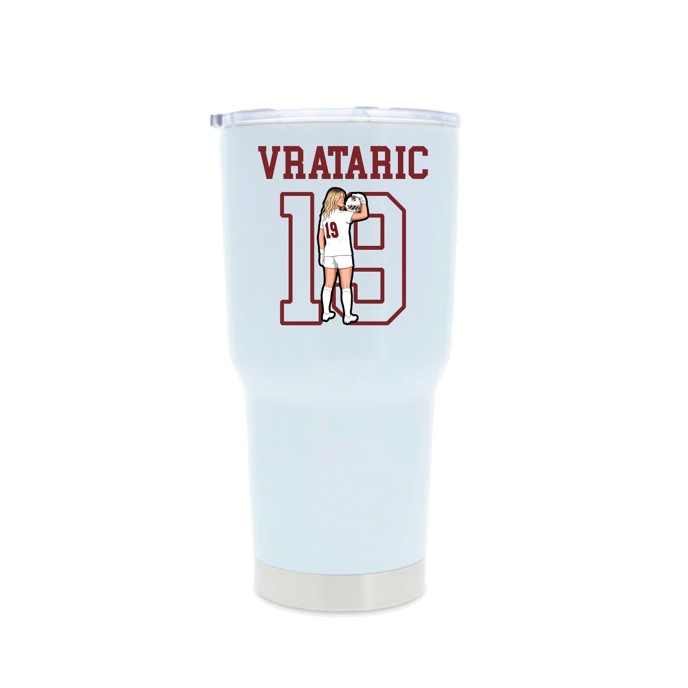 30oz Stainless Steel Tumbler — Shirsey in White