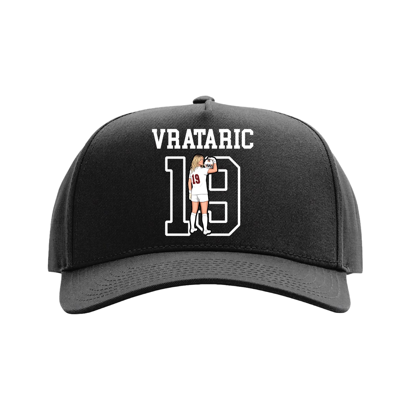 Full Fabric Five-Panel Champ Cap — Shirsey in Black