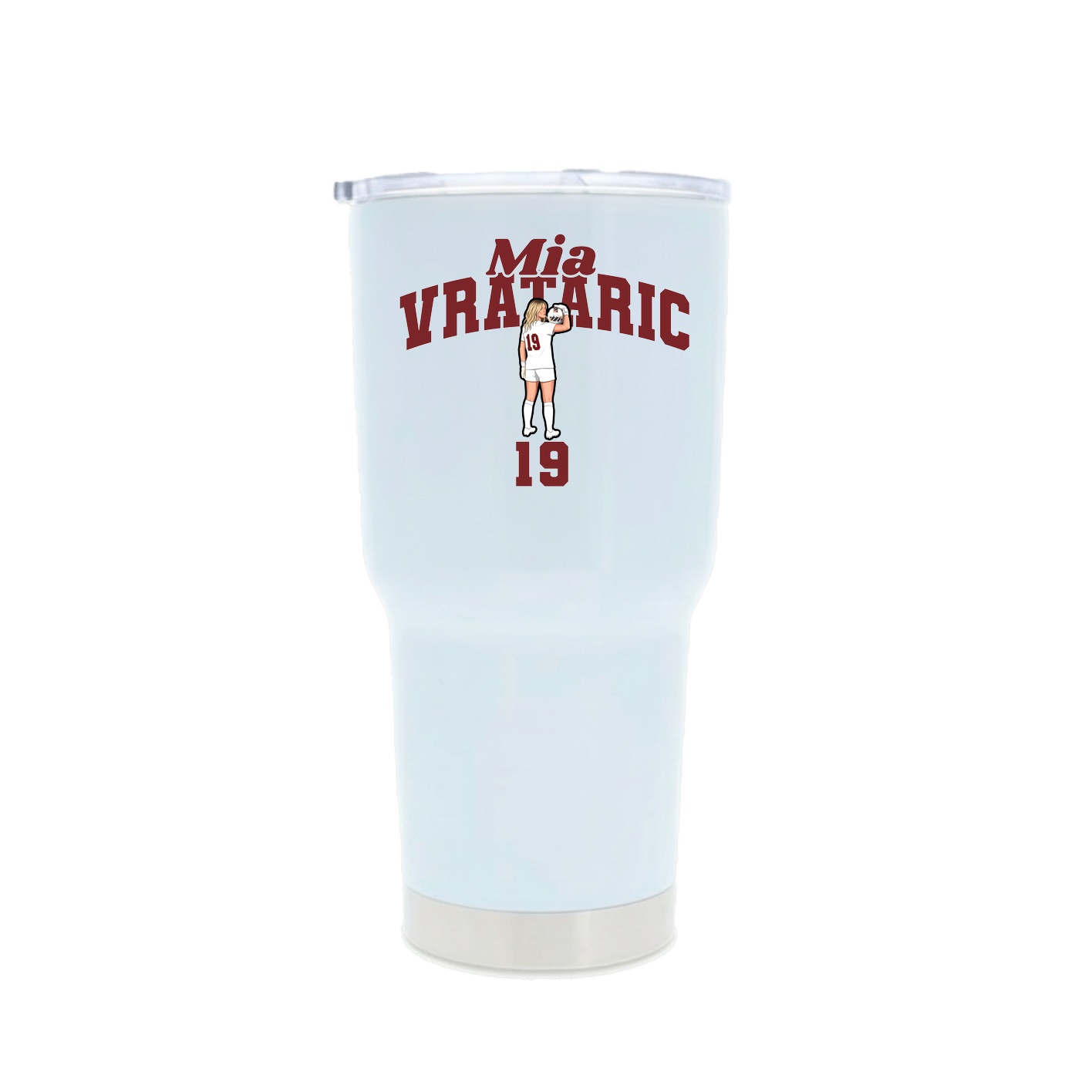 30oz Stainless Steel Tumbler — Signature Arch in White