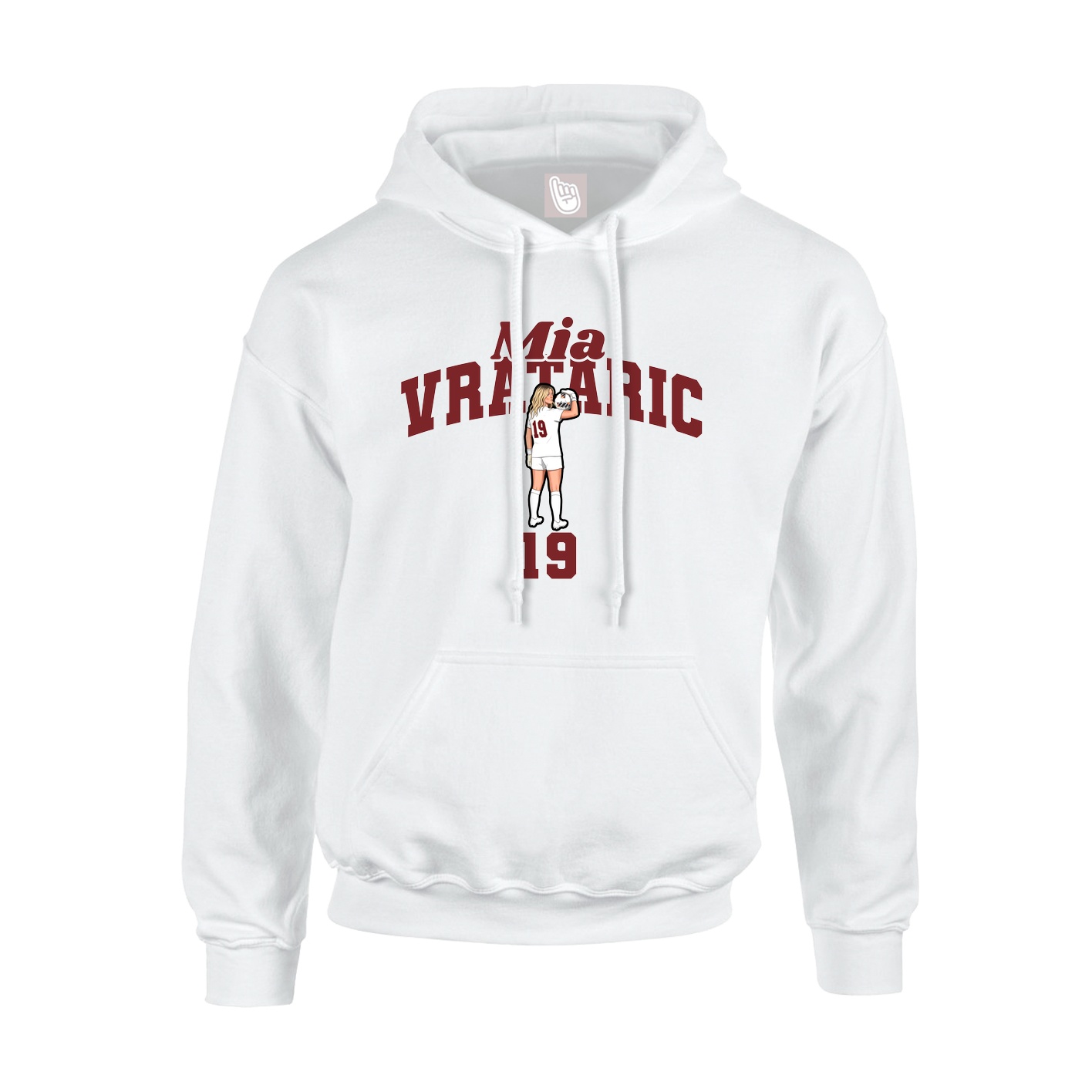 Youth Hoodie — Signature Arch in White