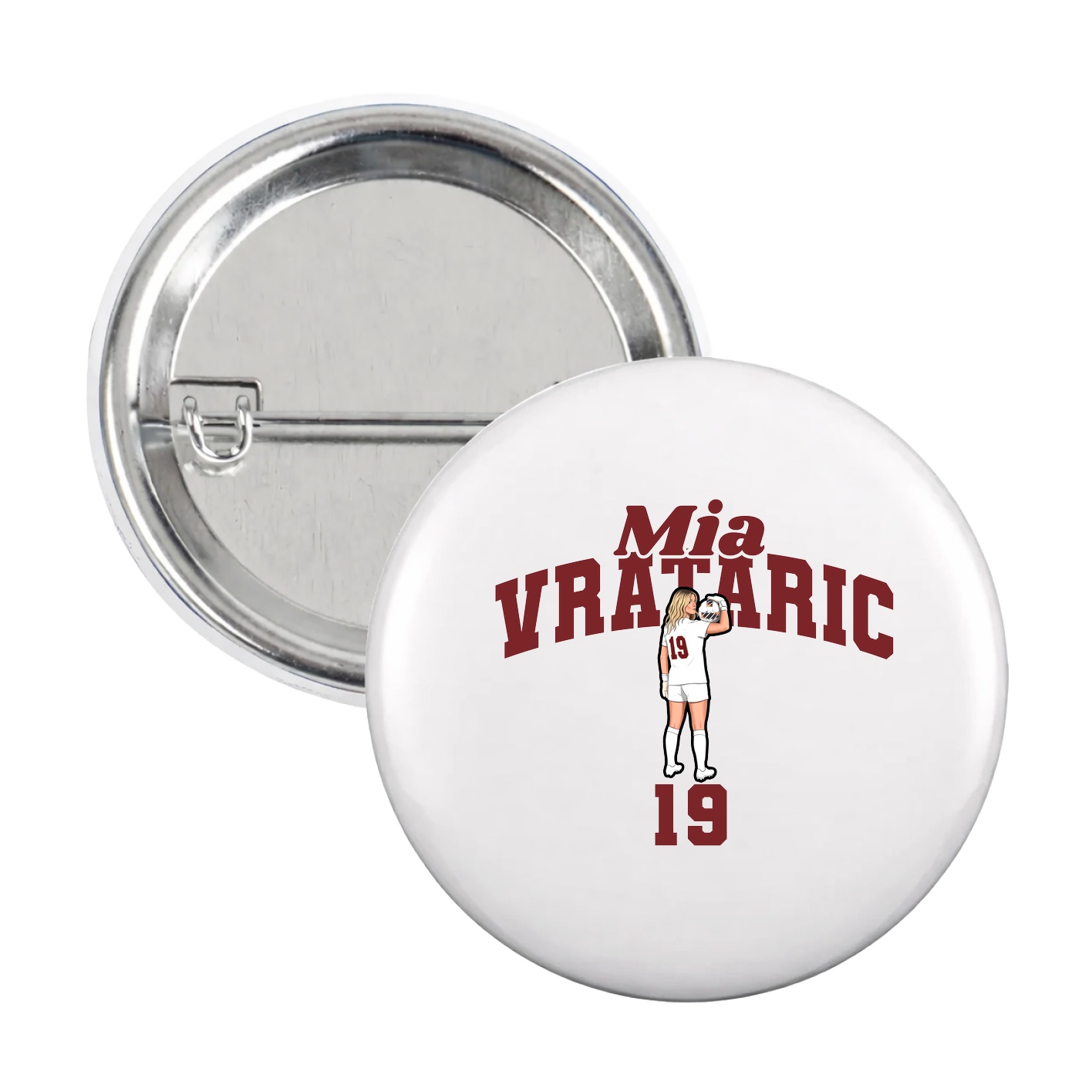 Game Day Button — Signature Arch in White