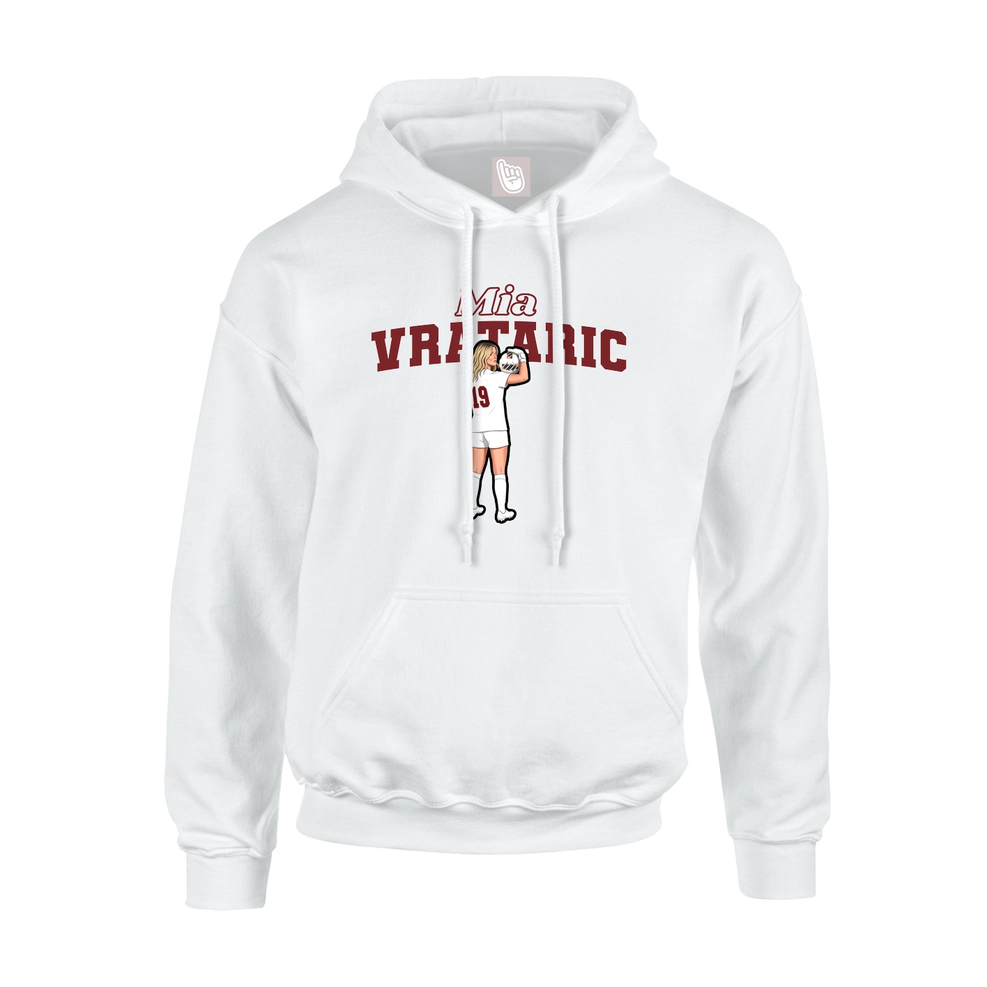 Hoodie — Name Arch in White