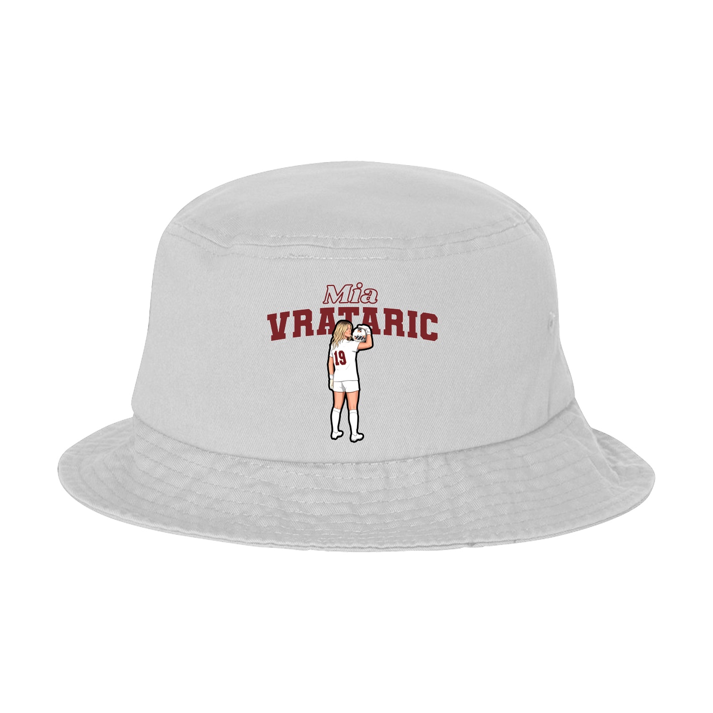 Bucket Cap — Name Arch in White