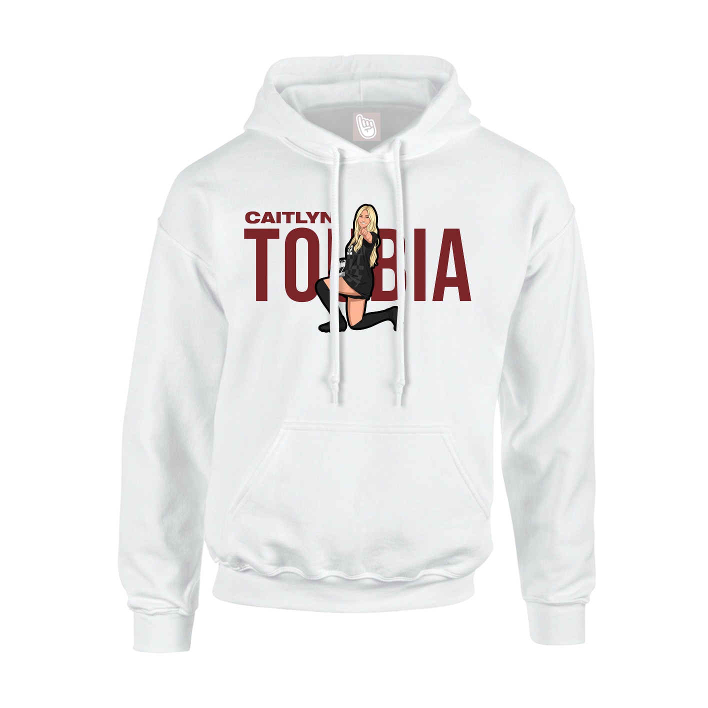 Youth Hoodie — Player Name in White