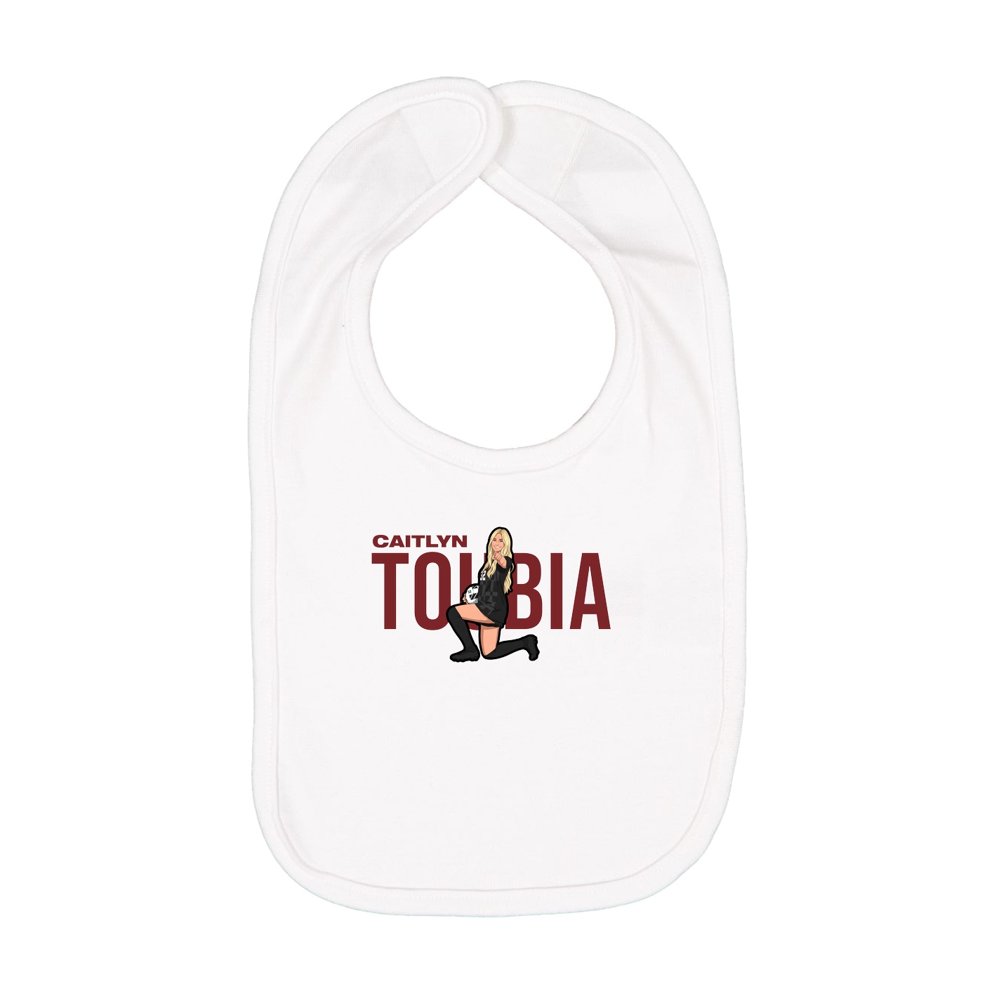 Infant Bib — Player Name in White