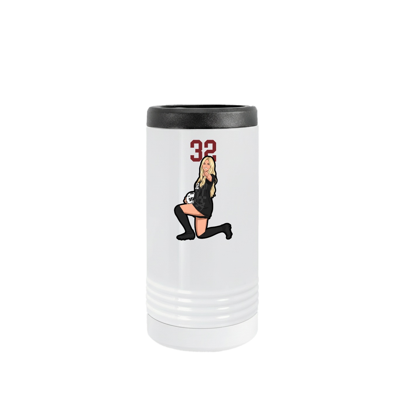 Slim Beverage Holder — Number Top in White