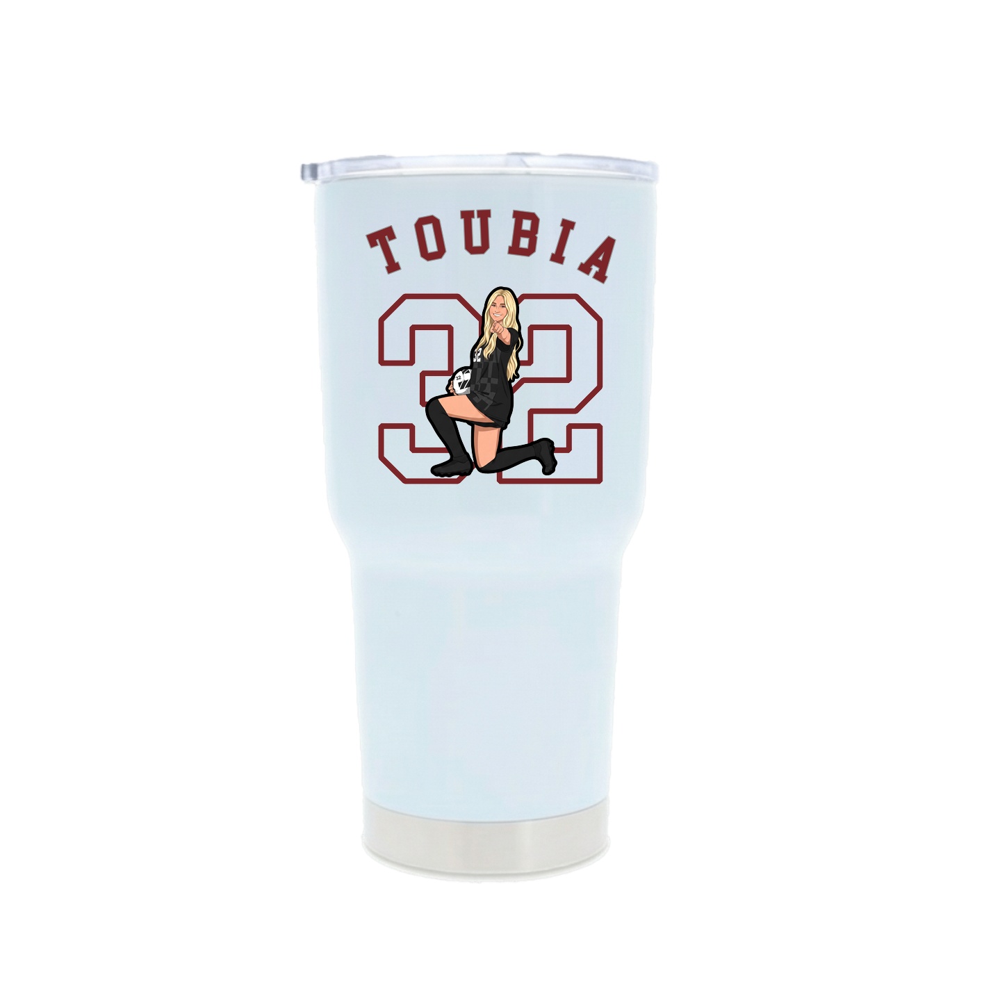 30oz Stainless Steel Tumbler — Shirsey Arch in White