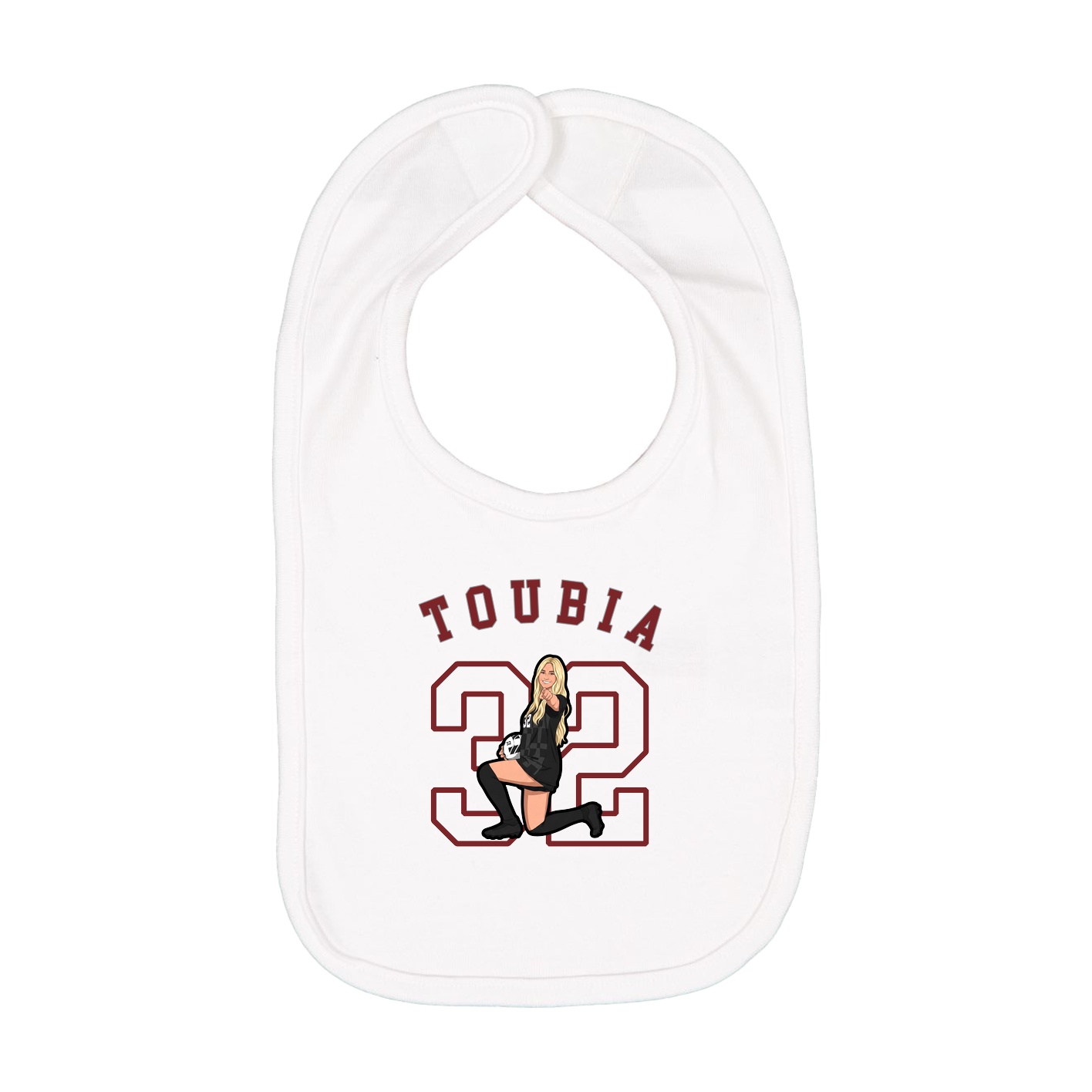 Infant Bib — Shirsey Arch in White