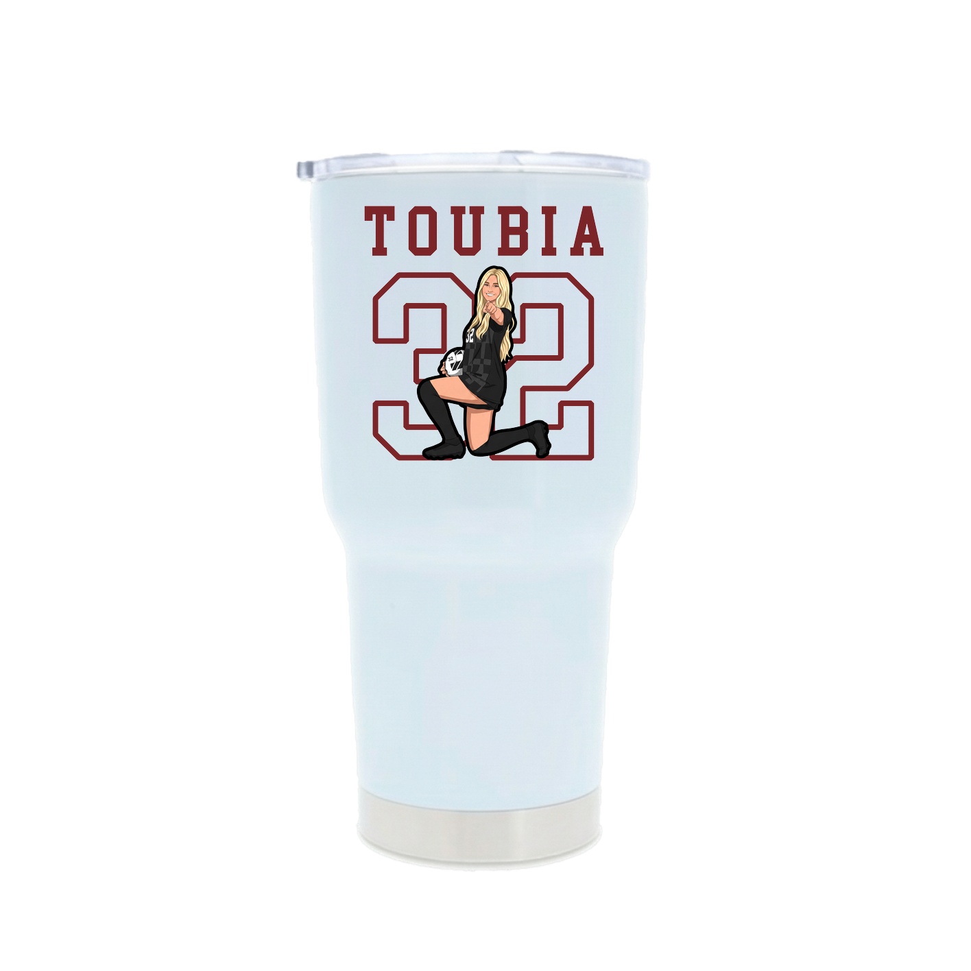 30oz Stainless Steel Tumbler — Shirsey in White