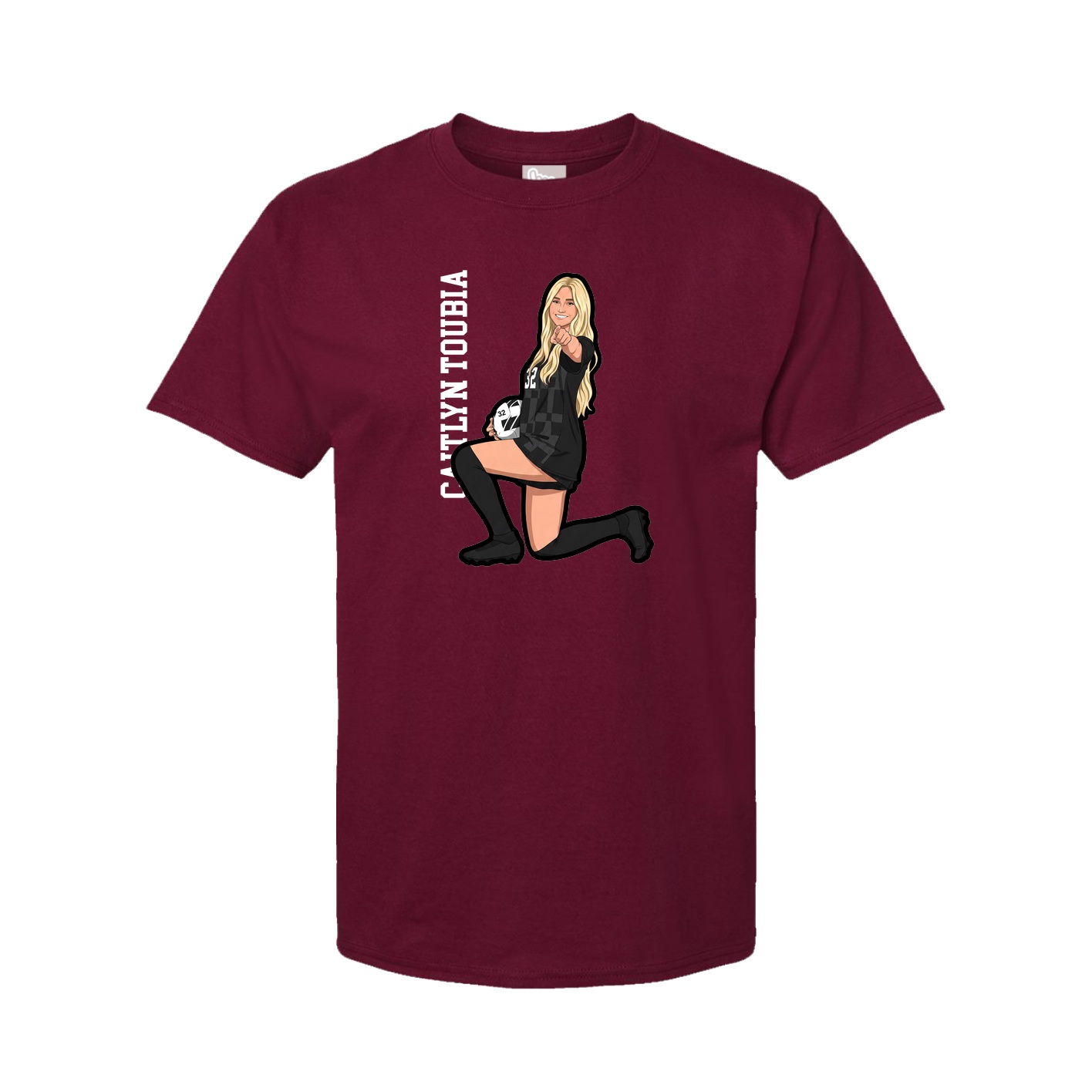 Tee — Name Vertical in Cardinal