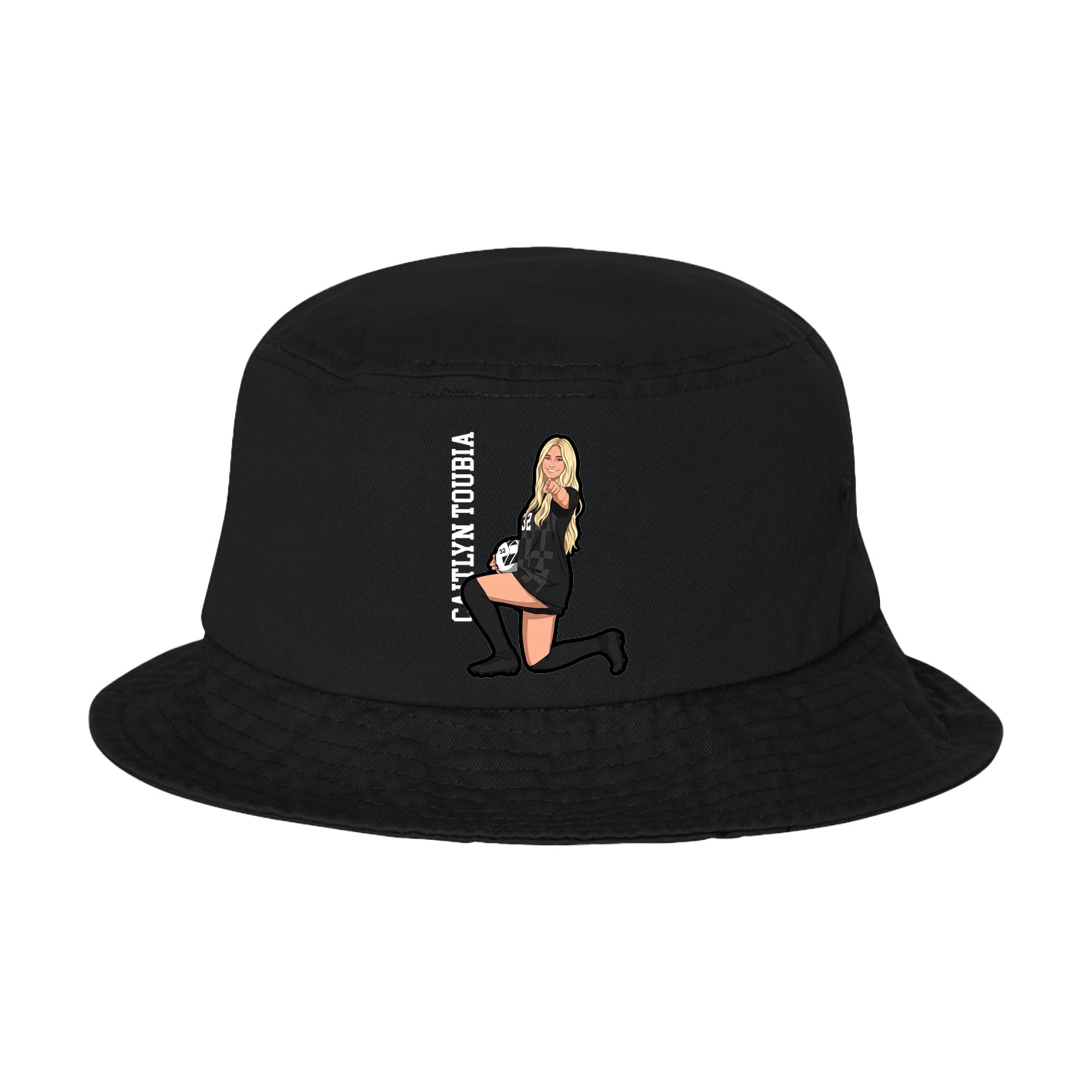 Bucket Cap — Name Vertical in Black