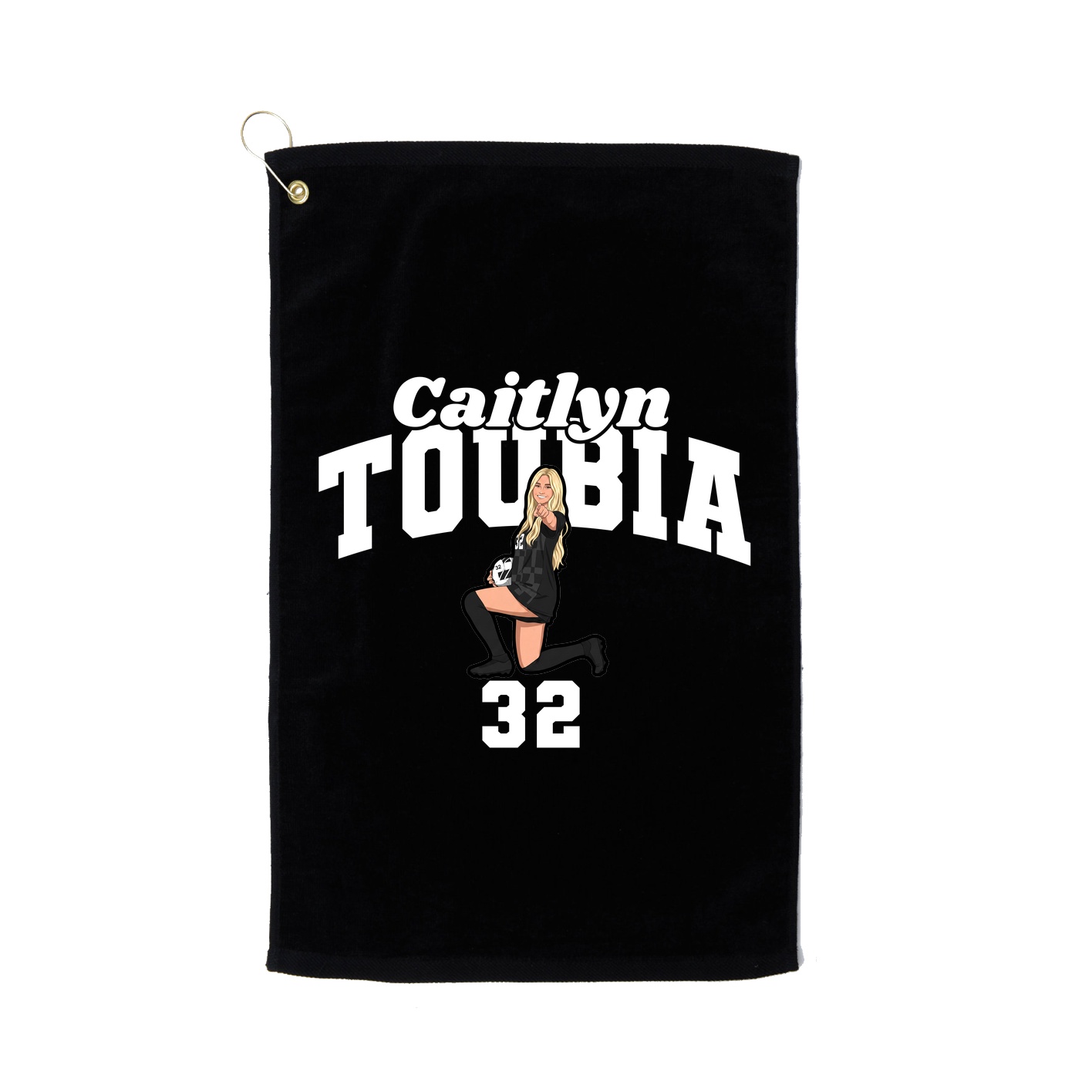 Golf Towel — Signature Arch in Black