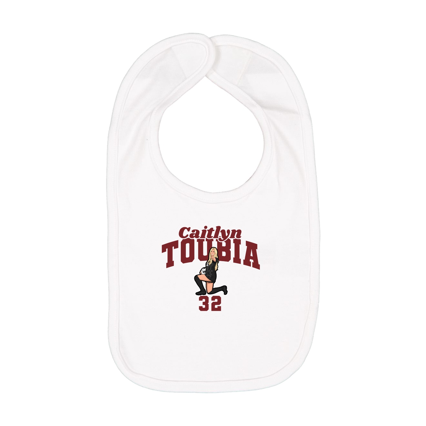 Infant Bib — Signature Arch in White