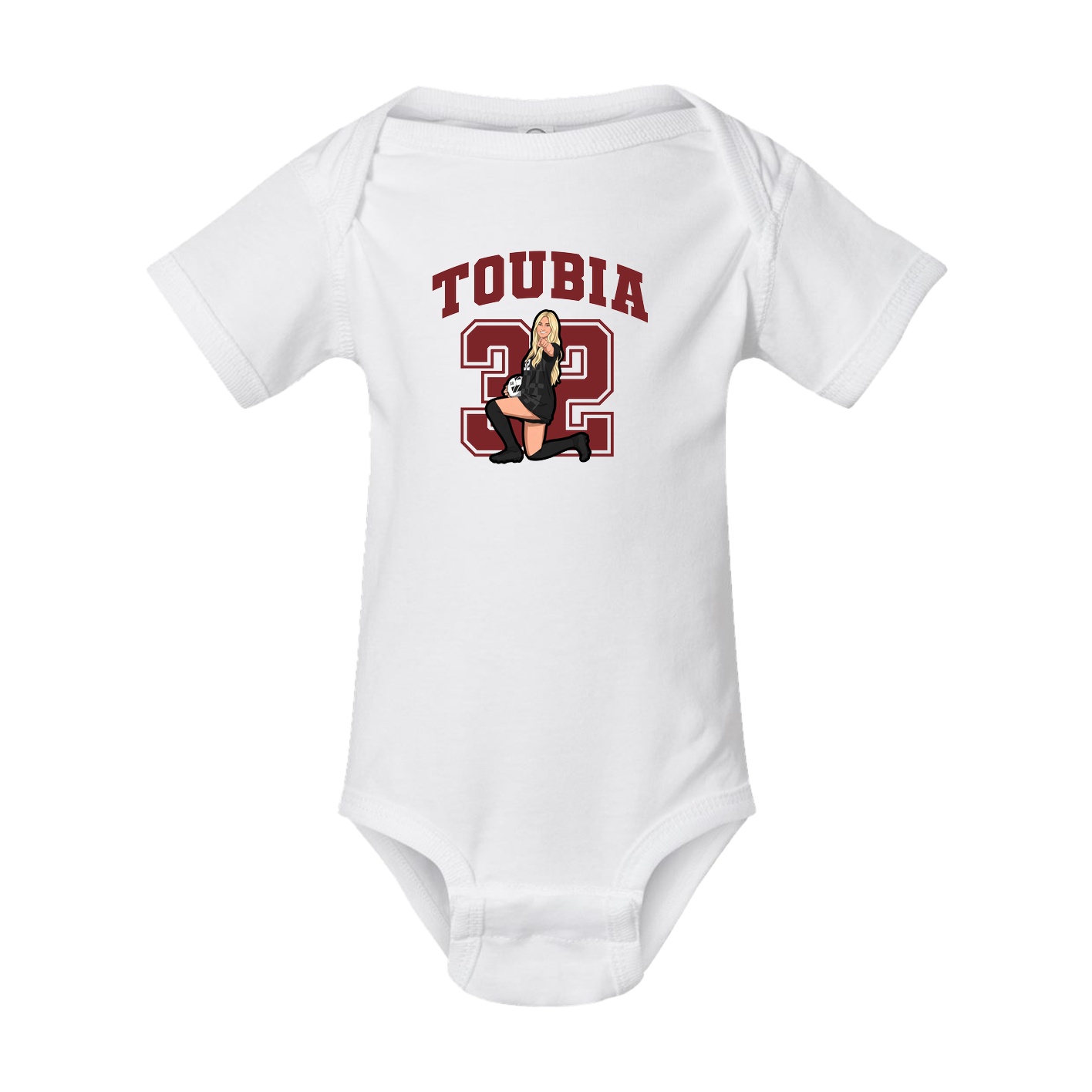 Baby Onesie — Number in White