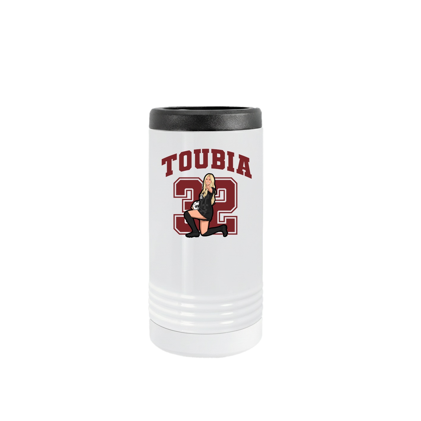 Slim Beverage Holder — Number in White