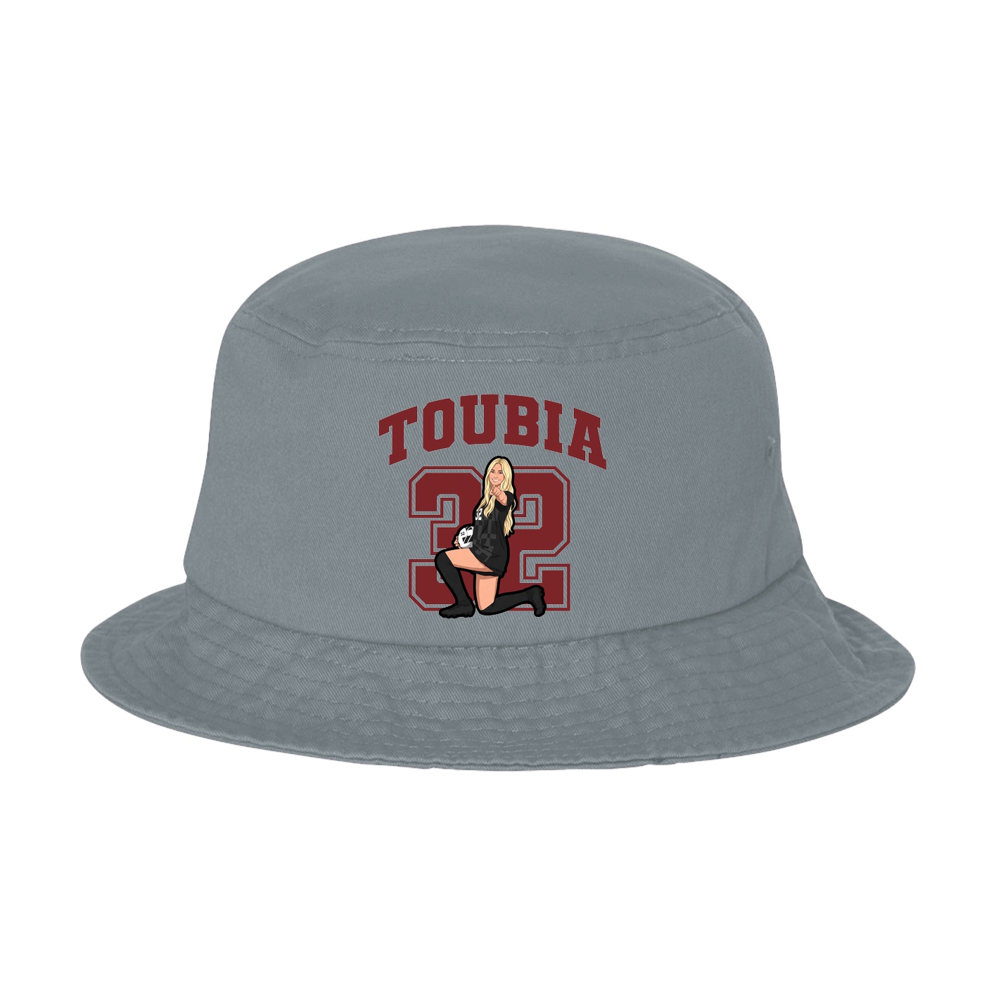 Bucket Cap — Number in Grey
